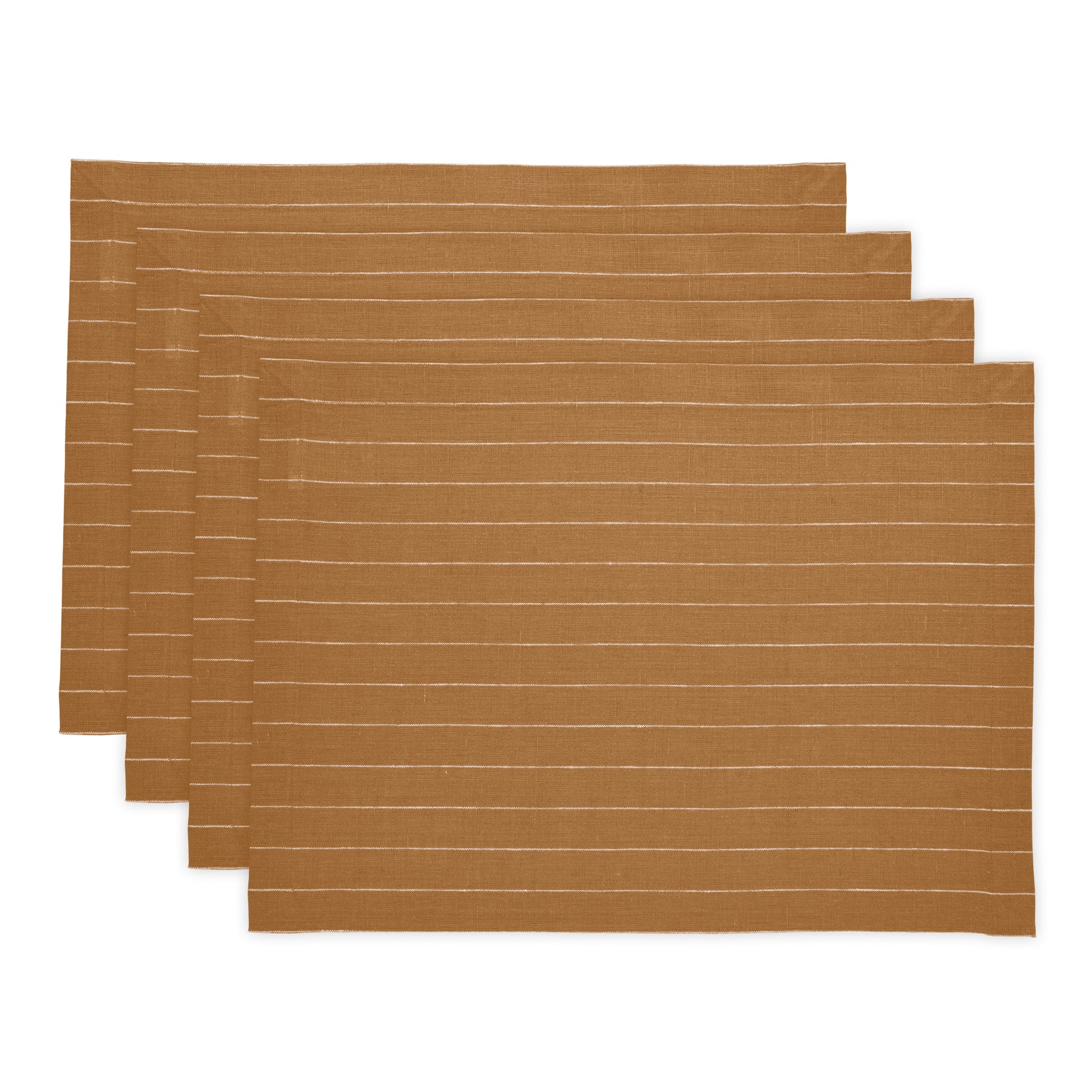 Elegant Pinstripe Placemats Set of 4 - Premium Table Decor for Dining Room, Kitchen & Holiday Entertaining - Washable & Durable Place Settings for Everyday Use & Special Occasions
