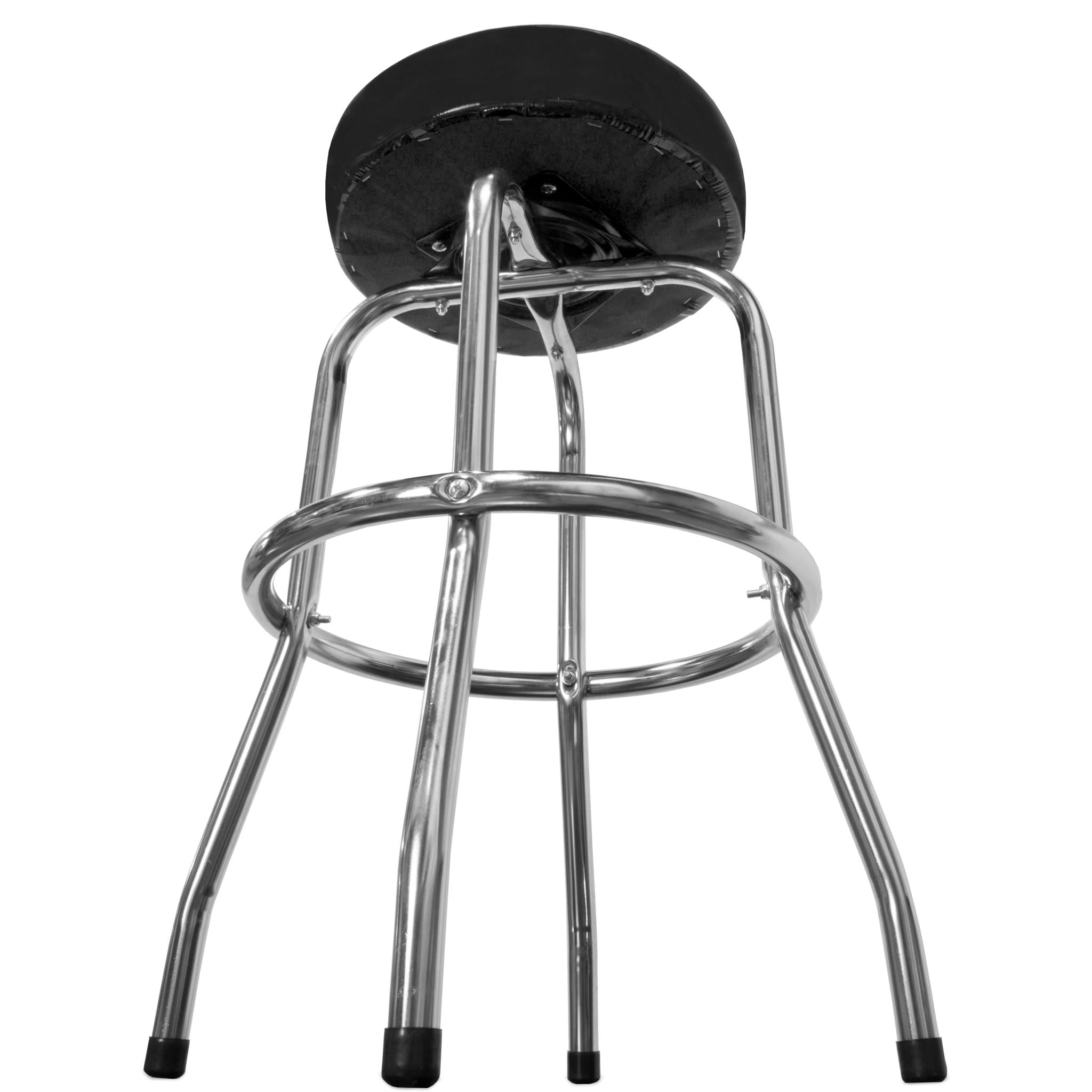 WEN GG7316 Heavy Duty 300 lb Capacity Chrome Plated Adjustable Shop Bar Stool for Garage, Workshop & Industrial Use