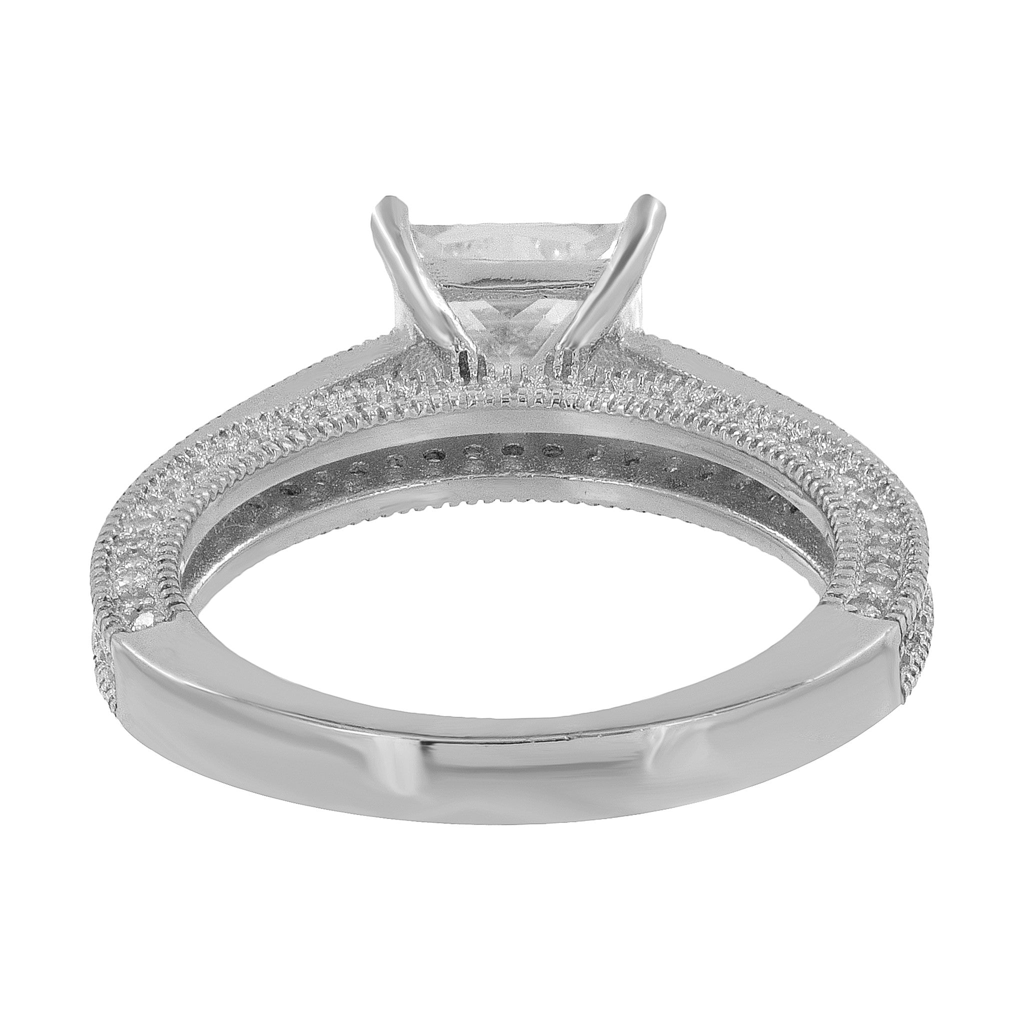 Princess Cut Simulated Diamond Solitaire Engagement Ring for Women - 925 Sterling Silver Wedding Band - Perfect for Proposals, Anniversaries & Bridal Jewelry