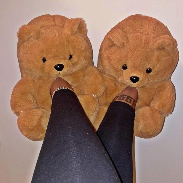 Cozy Women's Teddy Bear Slippers - Soft Plush House Shoes for Indoor Comfort & Warmth - Perfect Gift for Her, Christmas, Valentine's Day & Relaxing at Home