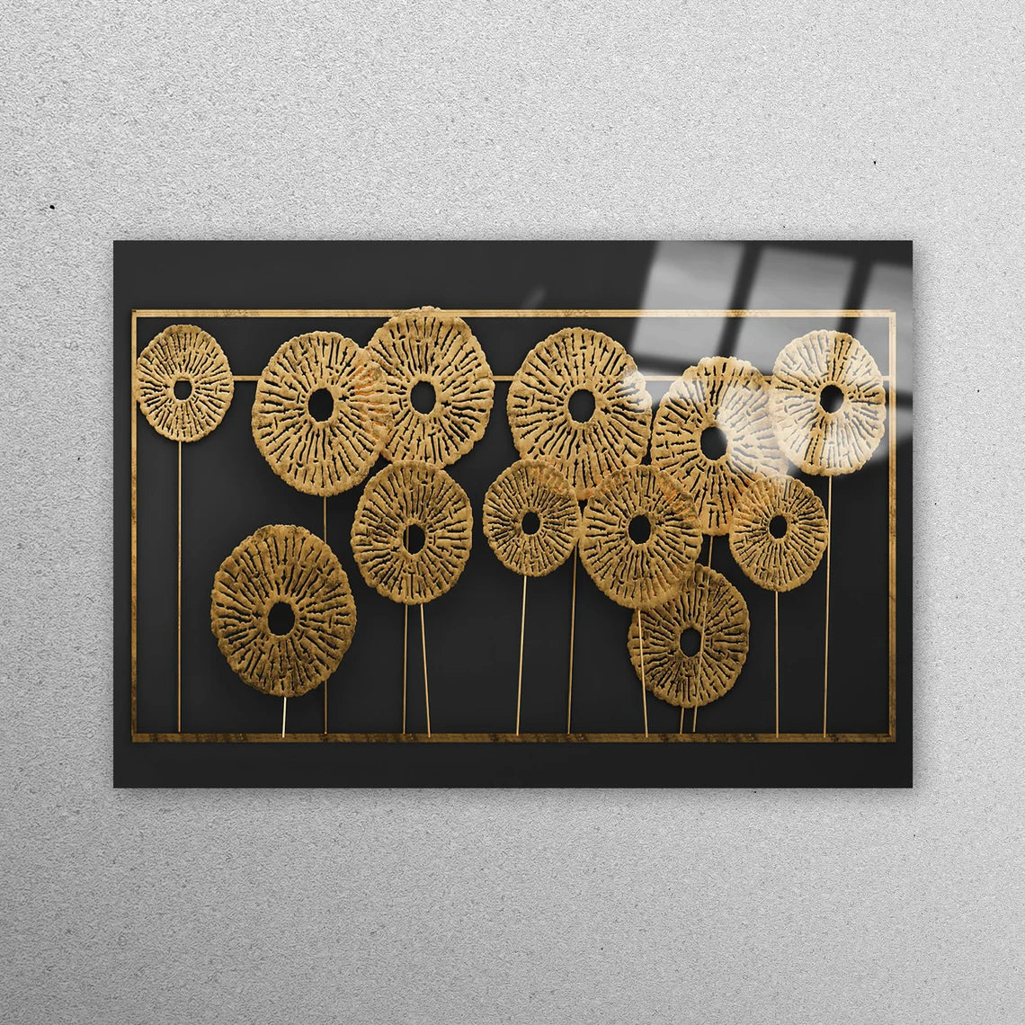 3D Metallic Effect Wall Art - Acrylic Glass Print with Tempered Glass - 100% Made in Australia - Ready to Hang - Perfect for Living Room, Bedroom & Office Decor