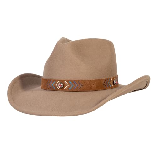 Beige+brown Suede Hatband