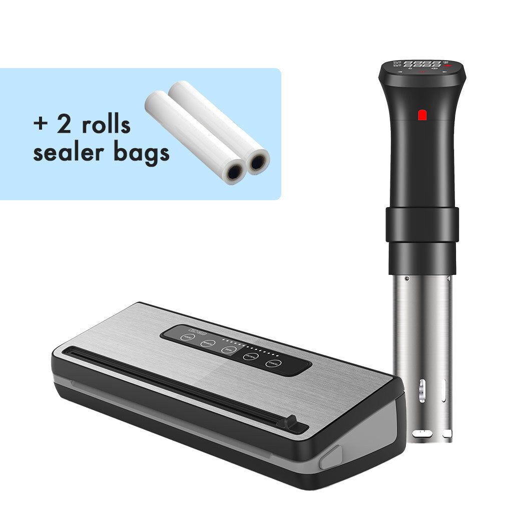 Premium Sous Vide Starter Kit with Vacuum Sealer & Bags - Perfect for Home Cooking, Meal Prep & Restaurant Quality Results