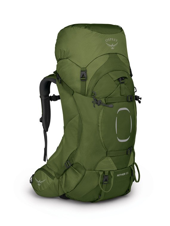 Osprey Aether 55 Backpack - Lightweight Hiking Backpack for Men & Women, 55L Travel Backpack with Adjustable Suspension - Perfect for Camping, Backpacking & Outdoor Adventures