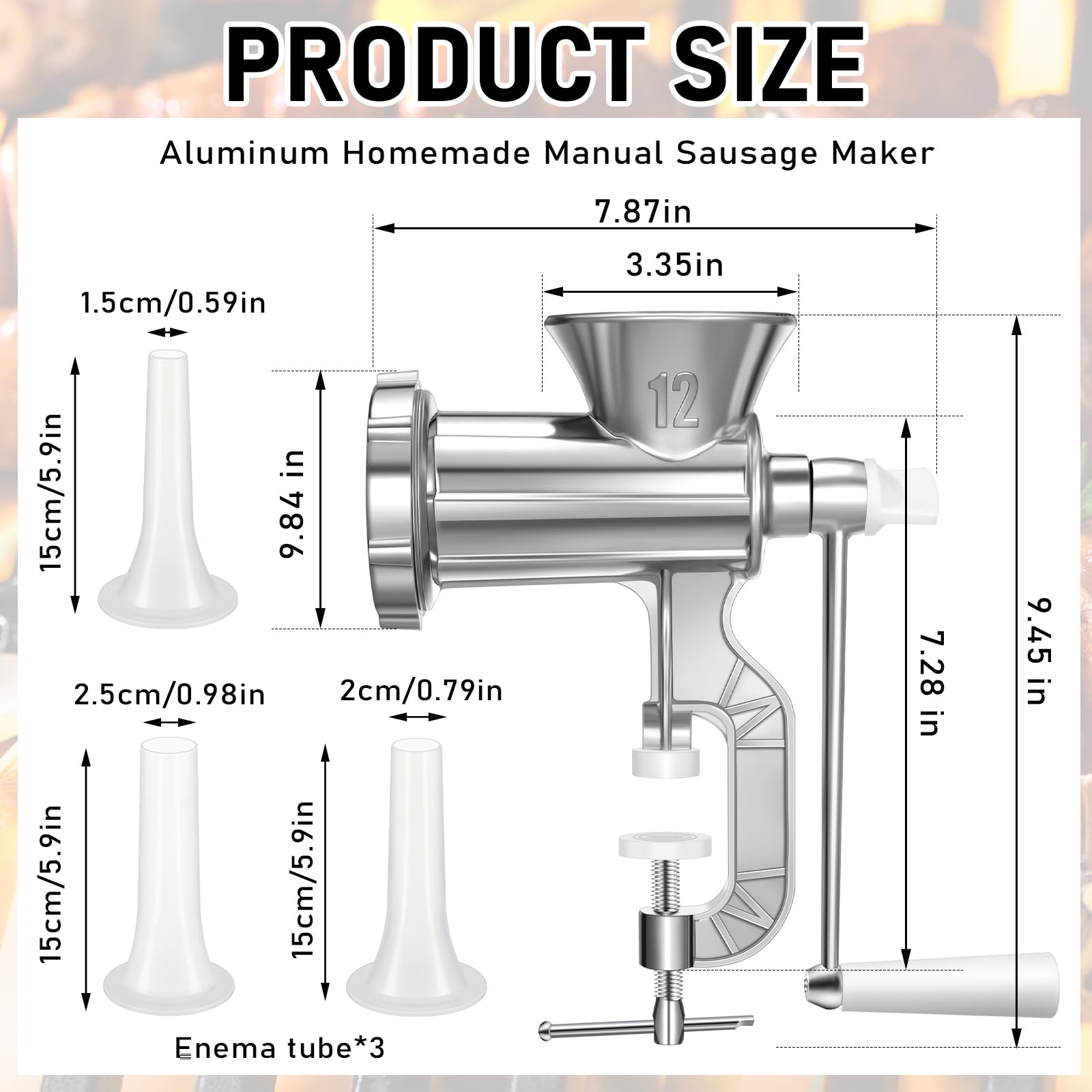 Premium Sausage Stuffer Machine - Heavy Duty Meat Filling Equipment for Homemade Sausages, Burgers & Jerky | Perfect for Home Kitchens, Butcher Shops & BBQ Parties