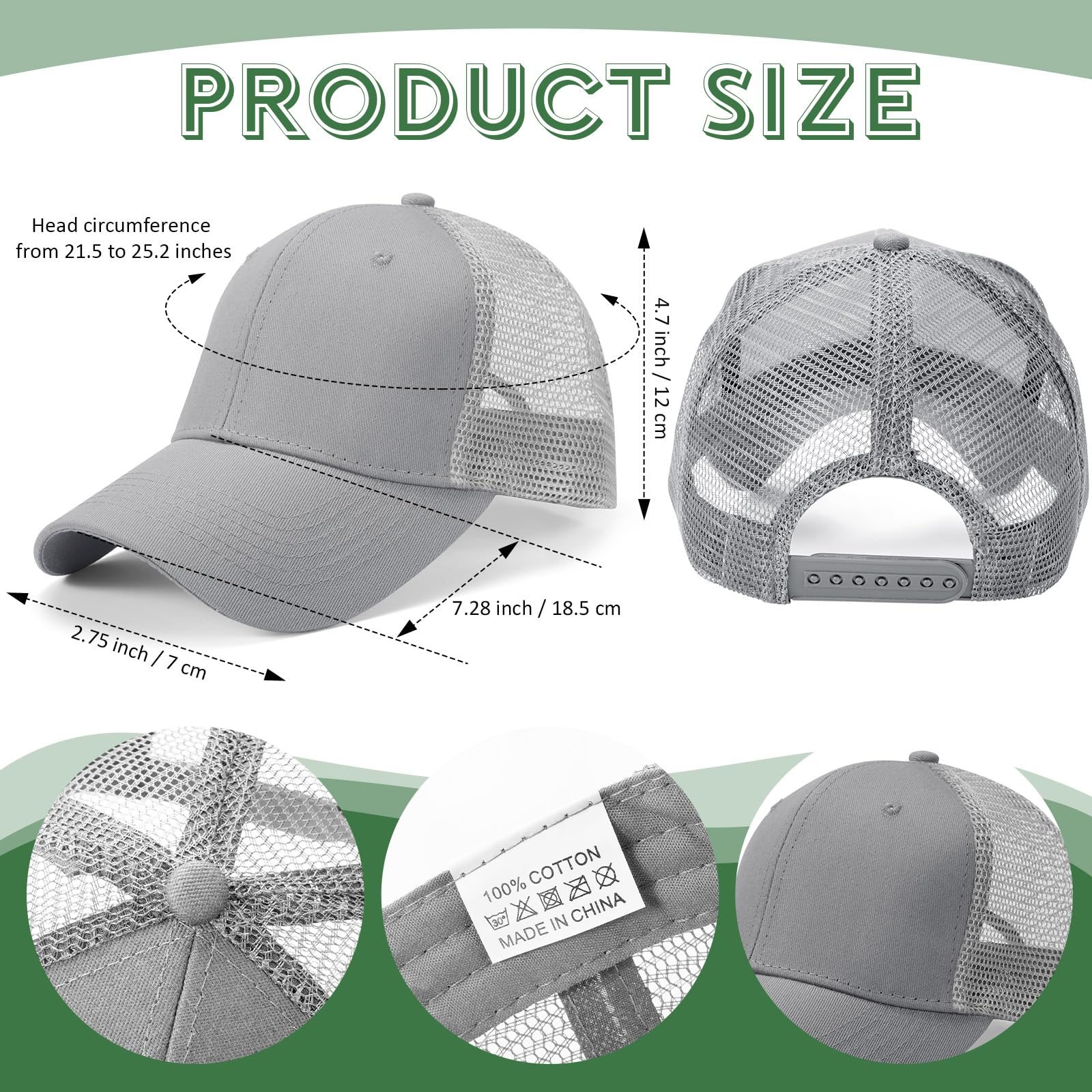 Retisee 32 Pack Bulk Blank Trucker Baseball Caps - Adjustable Back Strap Sublimation Hats for Men & Women - Perfect for Sports, Events, and Custom Printing Business
