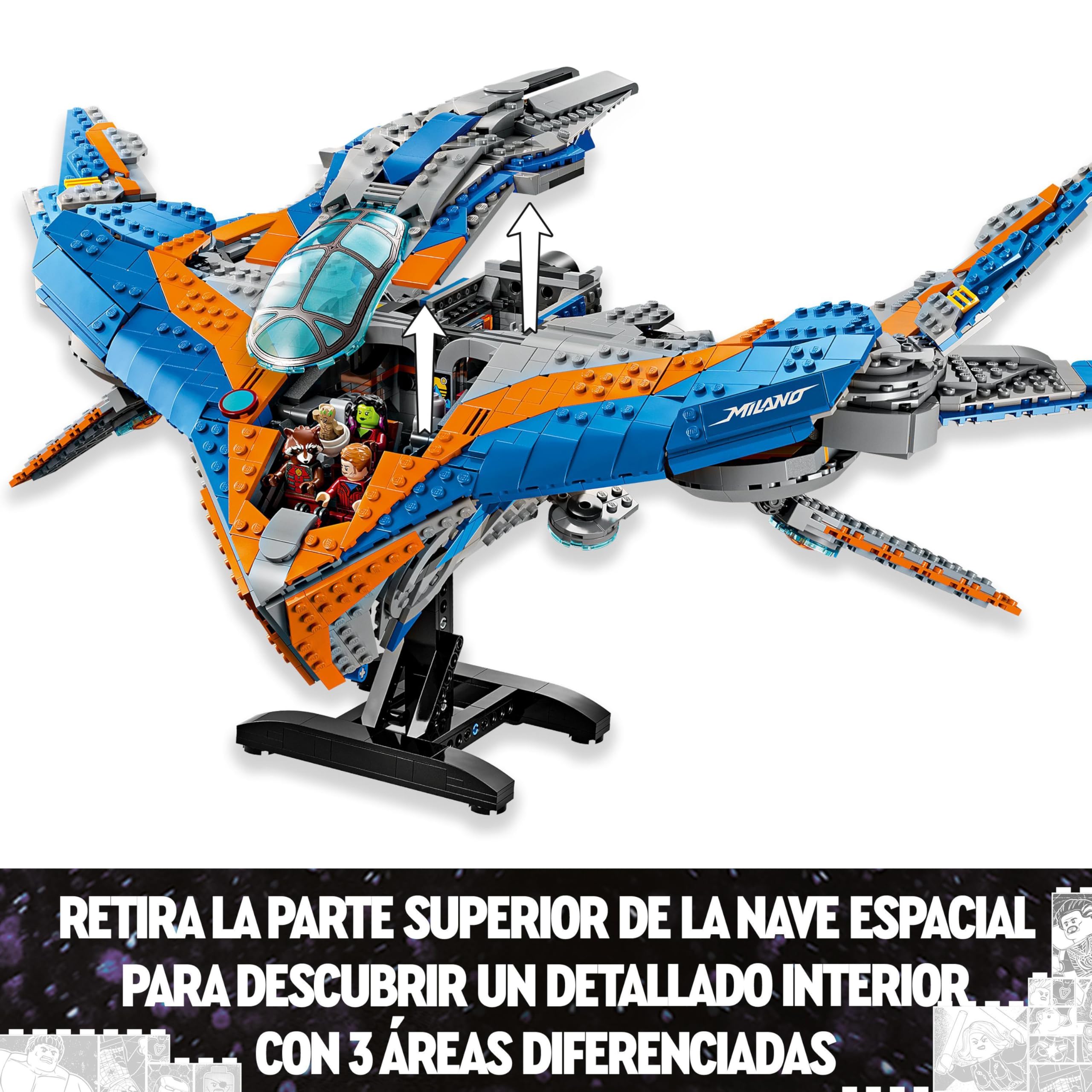LEGO Marvel Guardians of The Galaxy: The Milano Spaceship Building Toy Set with 4 Minifigures Including Gamora & Star-Lord, Groot Figure - Gift for Kids Ages 12+ (76286) - Perfect for Playtime, Collecting & Superhero Adventures