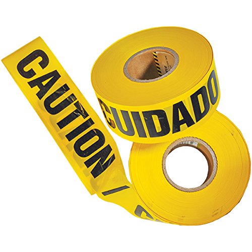 TruForce Bilingual Barricade Tape - High Visibility Safety Caution Tape (1 Roll) for Construction Sites, Crime Scenes & Hazard Areas