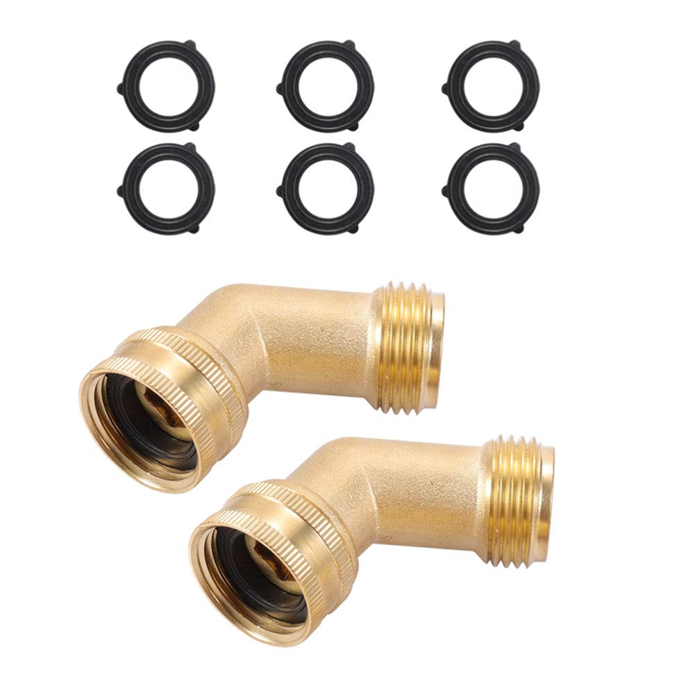 45° Brass Garden Hose Elbow Connector - Quick Swivel Fitting for Garden & Pressure Washer