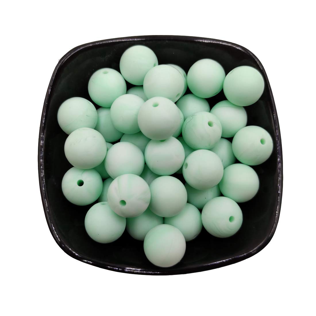 100pcs 9mm Silicone Round Loose Beads for DIY Jewelry Making - Non-Toxic Chewable Pearl Beads for Necklaces, Bracelets & Sensory Toys - Perfect for Moms, Kids & Autism Therapy