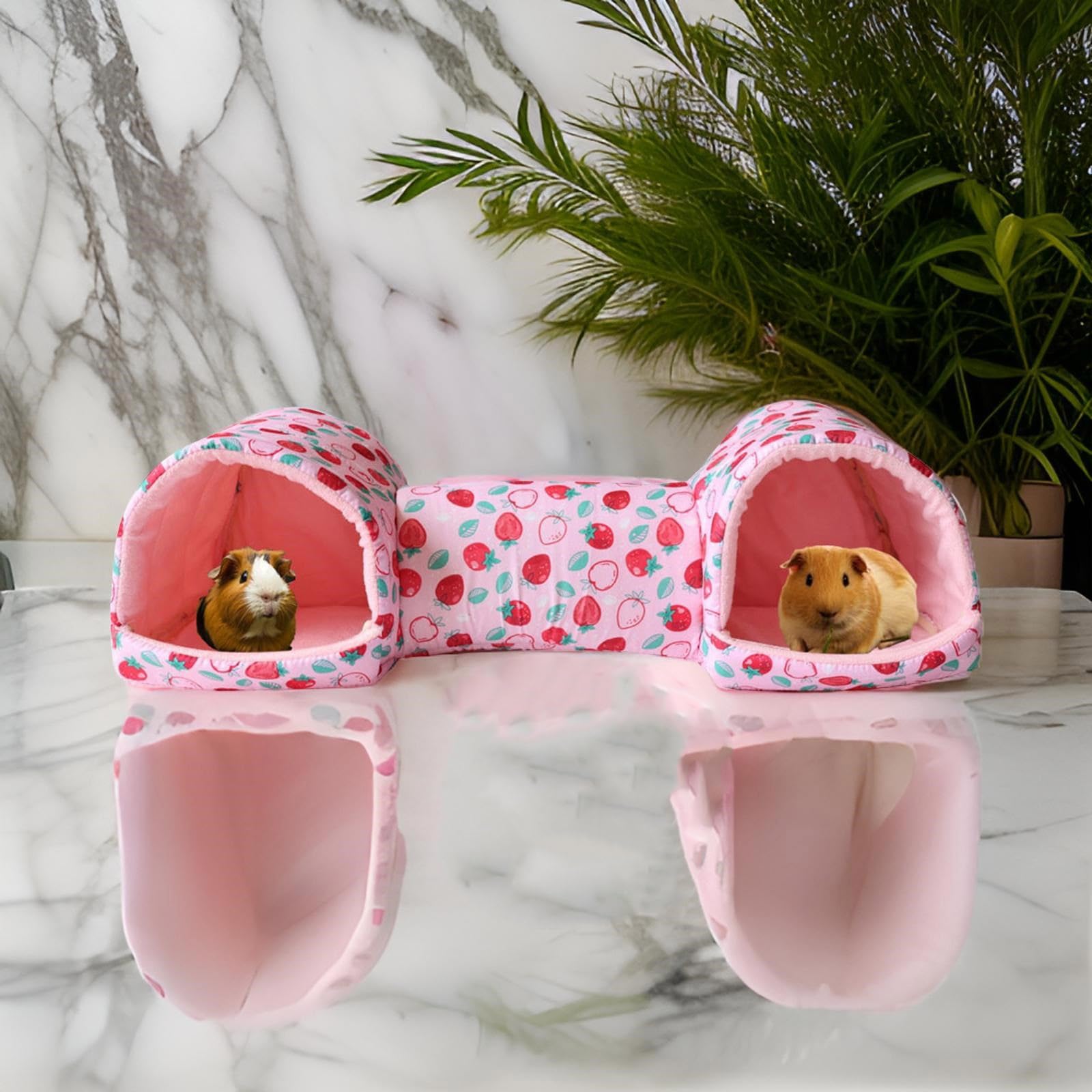 Soft Hamster Tunnel Bed - Cozy Cave House for Hamsters, Guinea Pigs & Gerbils | Chew-Proof Small Animal Hideout & Chew Toy | Perfect for Cage Accessories & Playtime Enrichment