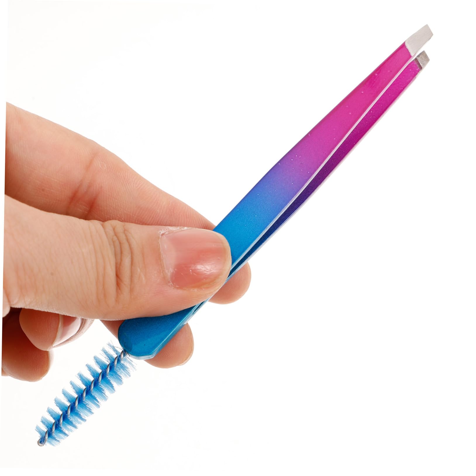 Premium Stainless Steel Eyebrow Tweezers with Brush - Professional Hair Removal & Brow Shaping Tool for Women | Portable Eyebrow Grooming Kit for Precise Tweezing, Brow Care & Makeup Application | Perfect for Home, Travel & Salon Use