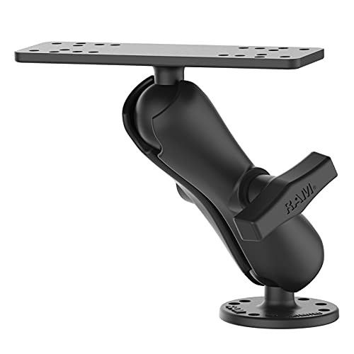 RAM Mounts RAM-111U 通用电子设备支架 - 适用于车载、摩托车、自行车及办公桌的稳固安装解决方案