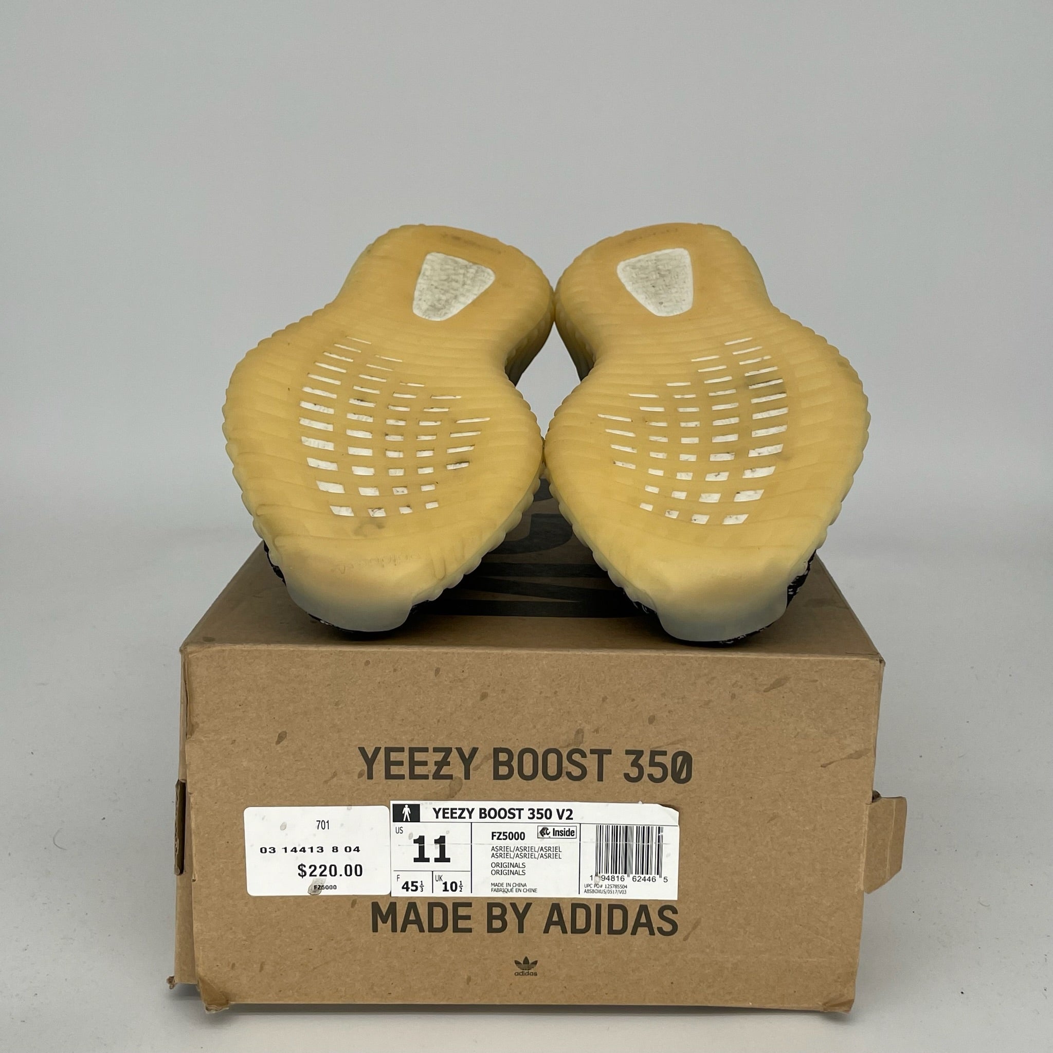 Adidas Yeezy Boost 350 V2 Carbon Sneakers - Men's Size 11 [FZ5000] | Comfortable Running Shoes for Gym, Jogging & Casual Wear