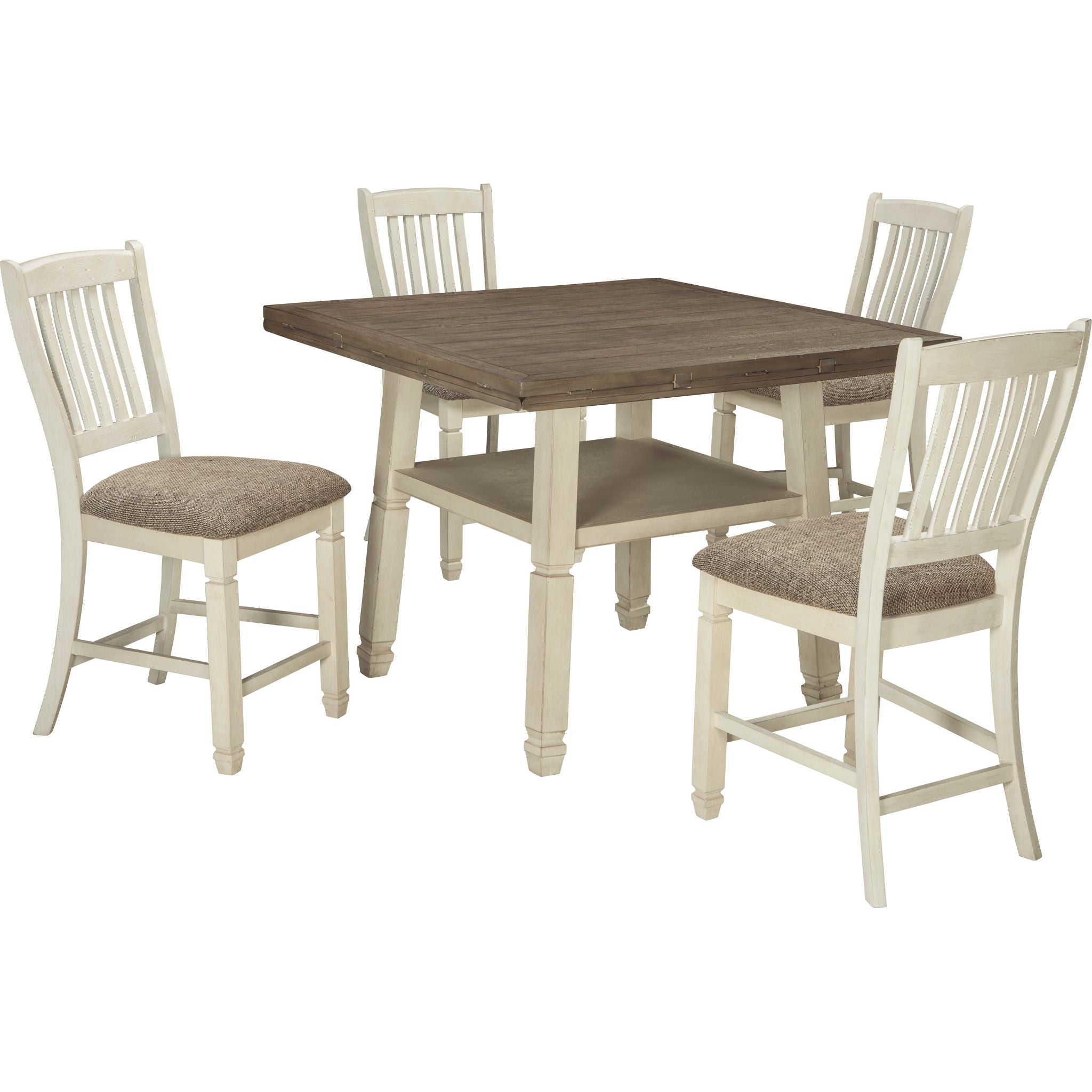 Bolanburg 5-Piece Counter Height Dining Set - Modern Kitchen Table and Stools for Small Spaces - Perfect for Breakfast Nook, Apartment, or Bar Counter Use