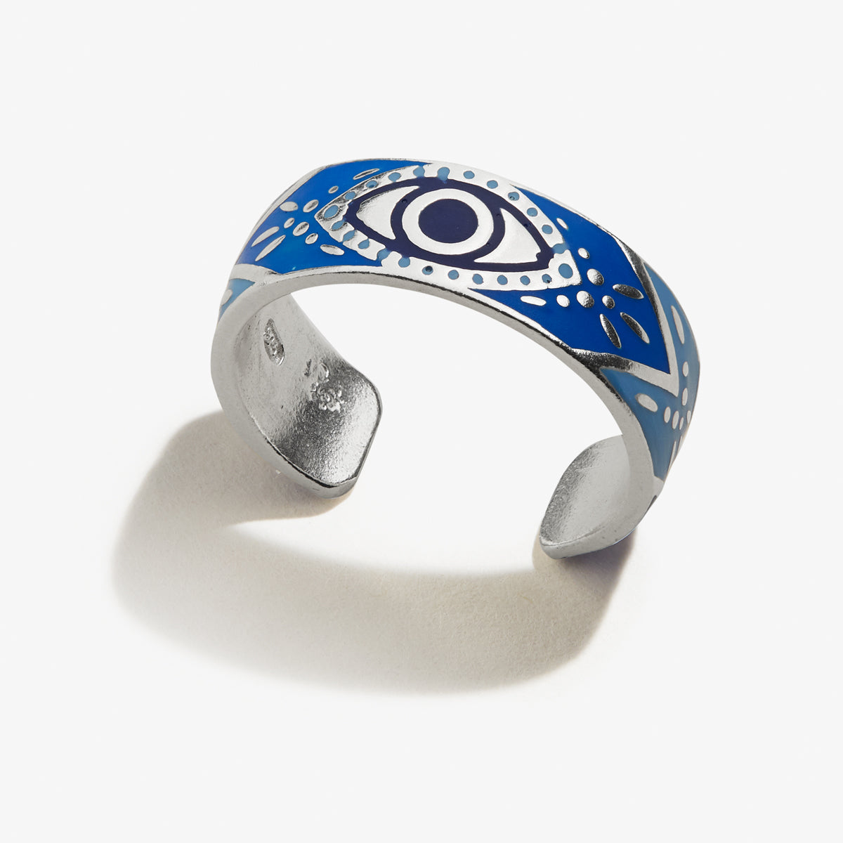 Evil Eye Protection Ring - Blue Glass Bead Jewelry for Women & Men - Spiritual Ward Off Negative Energy - Perfect for Daily Wear, Gifts & Meditation