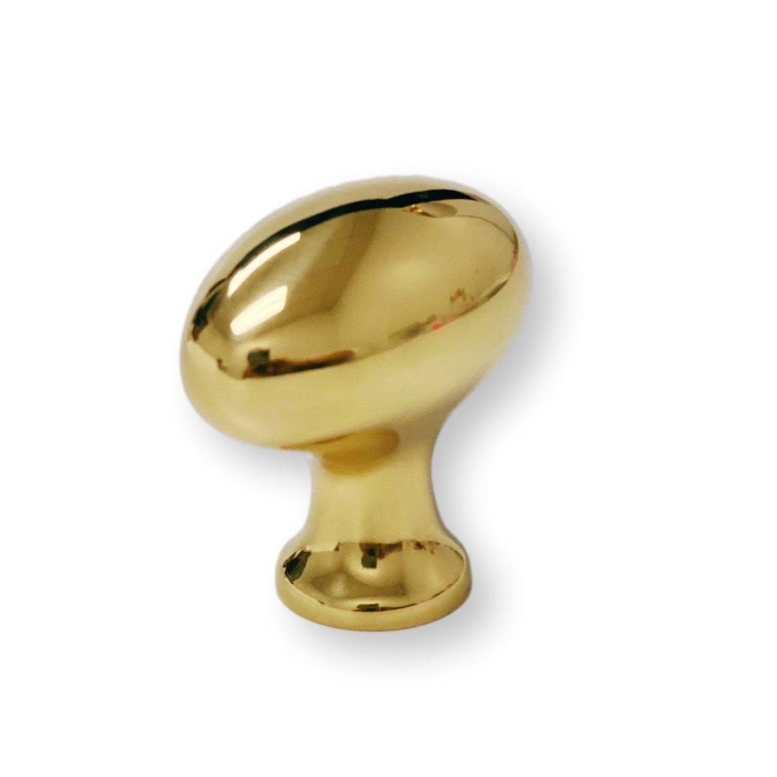 Heritage Unlacquered Brass Oval Cabinet Knob - Vintage Style Drawer Pull for Kitchen Cabinets, Dressers & Furniture Hardware (Set of 10) - Perfect for Farmhouse, Rustic & Traditional Home Decor
