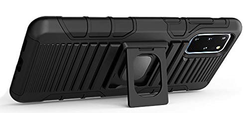 Rugged Samsung Galaxy S20 Plus Case with Stand, Belt Clip Holster & Magnetic Car Mount - Shockproof Protective Cover for Galaxy S20+ - Perfect for Driving, Work & Outdoor Activities