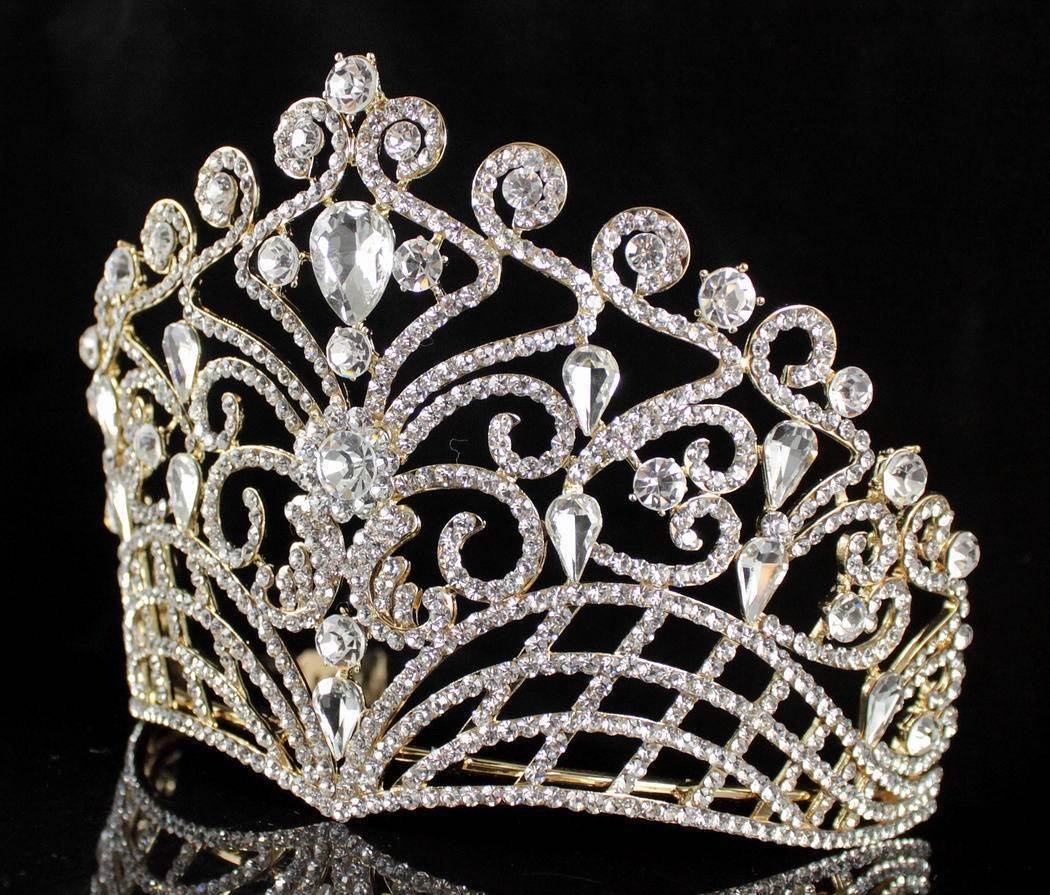 Luxury Clear Austrian Crystal Rhinestone Tiara Crown for Bridal, Prom, Pageant - Elegant Wedding Headpiece T11884 | Perfect for Brides, Prom Queens, and Pageant Contestants