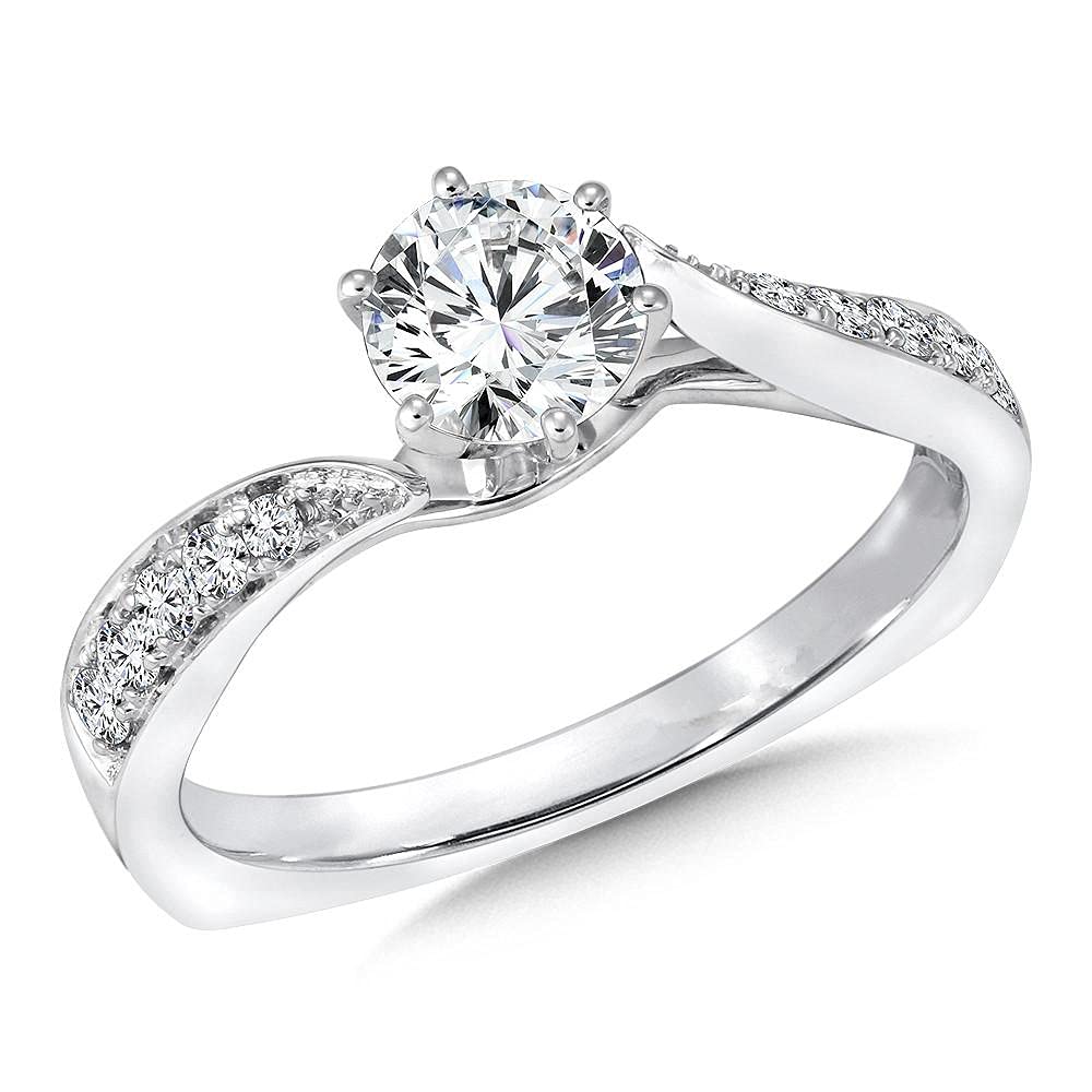 1 Carat Moissanite Engagement Ring for Women - Halo Round Cut 10K/14K/18K White Gold with Free Engraving | Perfect Wedding Proposal, Anniversary Gift & Bridal Jewelry