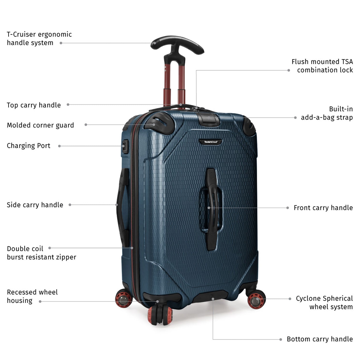 MaxPorter II Carry On Luggage - Lightweight Expandable Suitcase for Travel, Business & Weekend Trips - TSA Approved Spinner Wheels & Durable Polycarbonate Shell