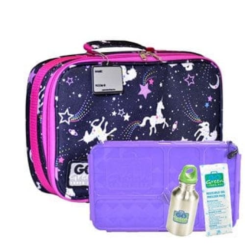 Eco-Friendly Lunch Box Set - Magical Sky Purple Bento Box for Kids & Adults | Perfect for School, Work & Picnics