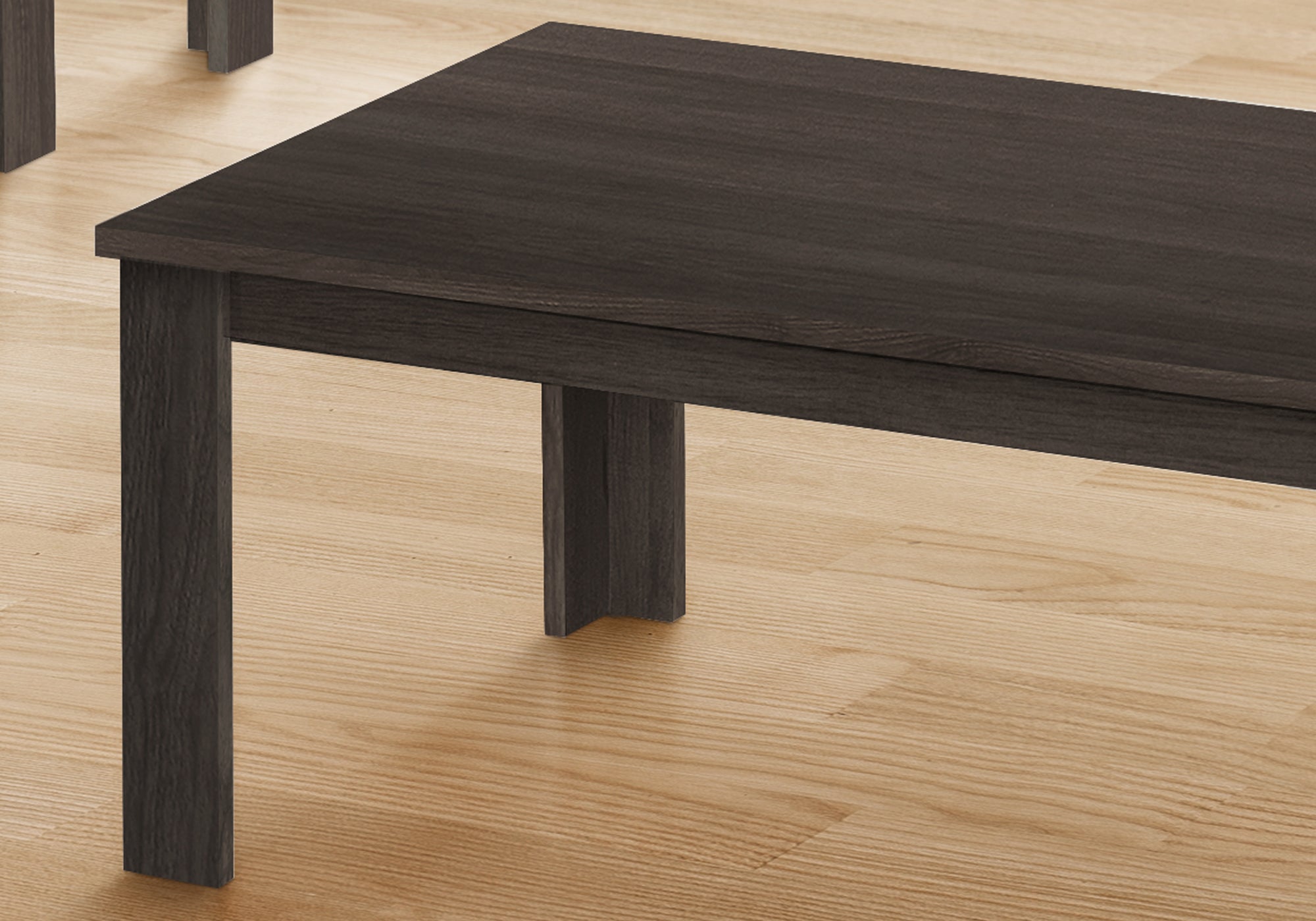 3-Piece Brown Oak Coffee Table Set - Modern Living Room Furniture for Home & Office Decor