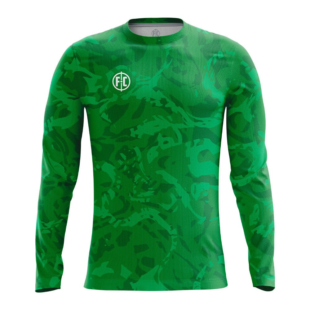 FC Bushcraft GK Jersey - Emerald Green Goalkeeper Jersey for Soccer & Training - Perfect for Matches, Practice, and Outdoor Sports