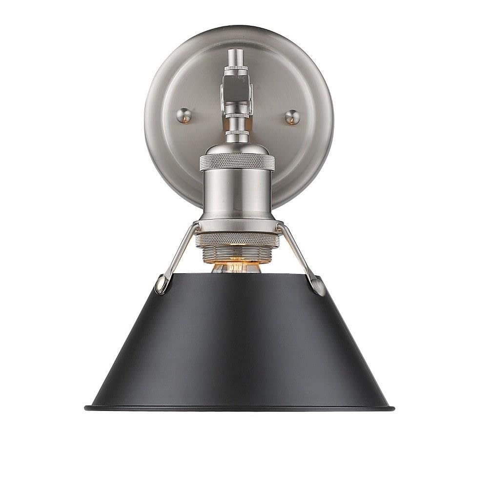 Vintage Industrial Bathroom Vanity Light - Aged Brass & Rubbed Bronze Shade with Chrome Finish - 170-Bel-4159280 - Perfect for Farmhouse, Loft & Industrial Style Bathrooms