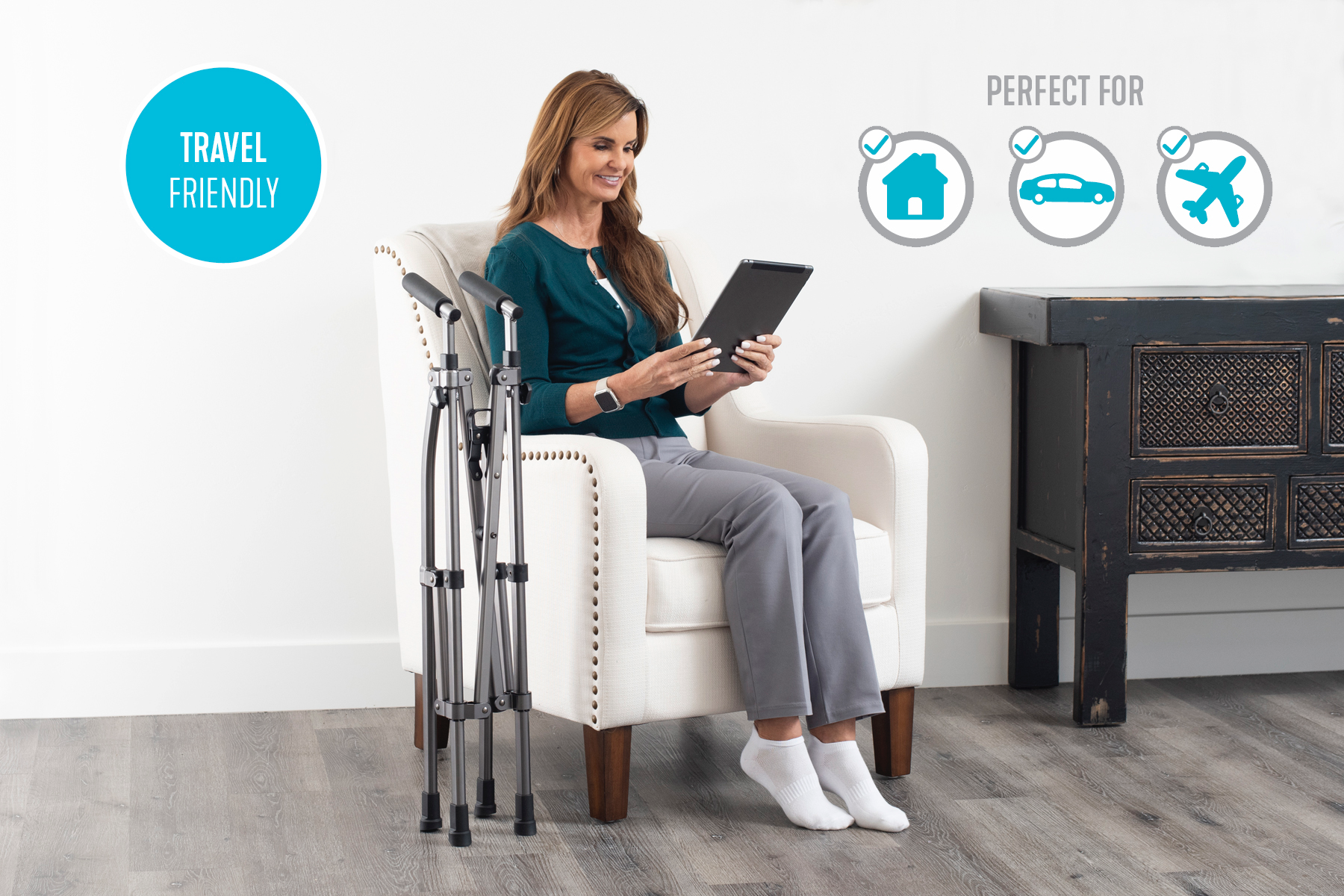 Wonder Walker Lite - Lightweight & Adjustable Mobility Aid for Seniors & Adults - Ideal for Indoor & Outdoor Use, Travel, and Recovery