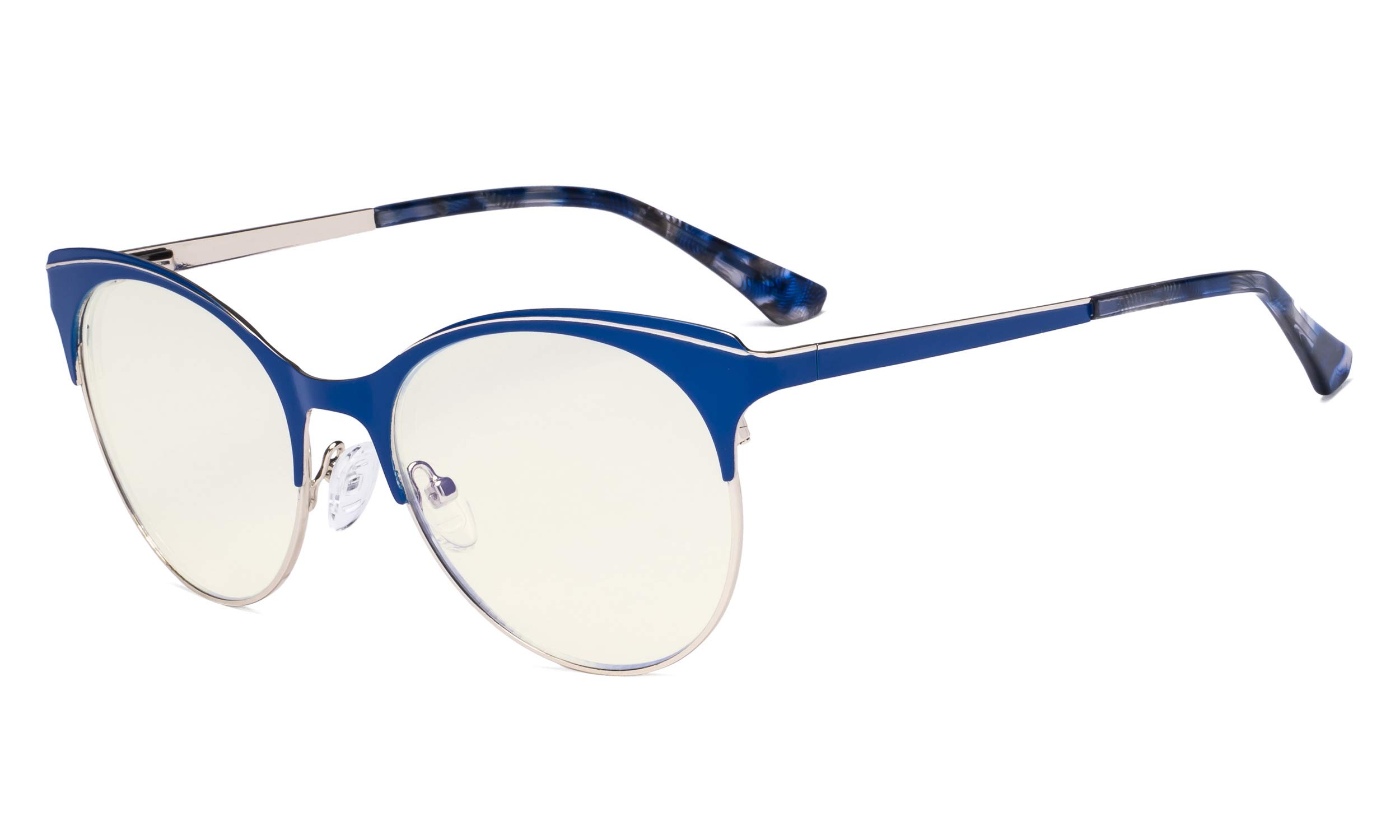 Blue Light Blocking Glasses for Women - Anti UV & Glare Computer Eyeglasses to Reduce Eye Strain - Stylish Cat Eye Design for Digital Screen Use - Perfect for Office, Gaming & Nighttime Reading