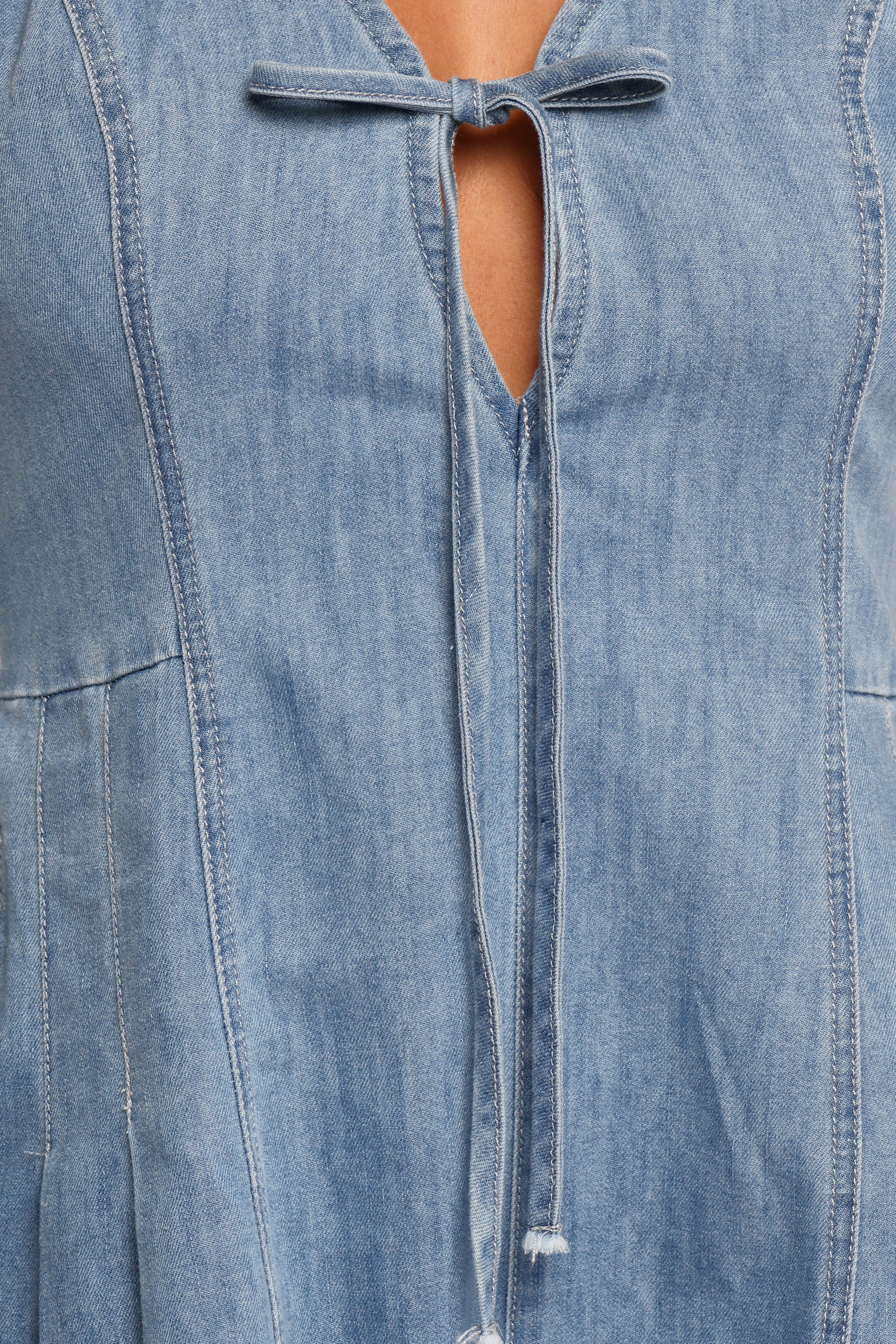 Light Denim Cedar Romper - Soft & Comfortable Baby Jumpsuit for Girls & Boys - Perfect for Playdates, Photos & Everyday Wear