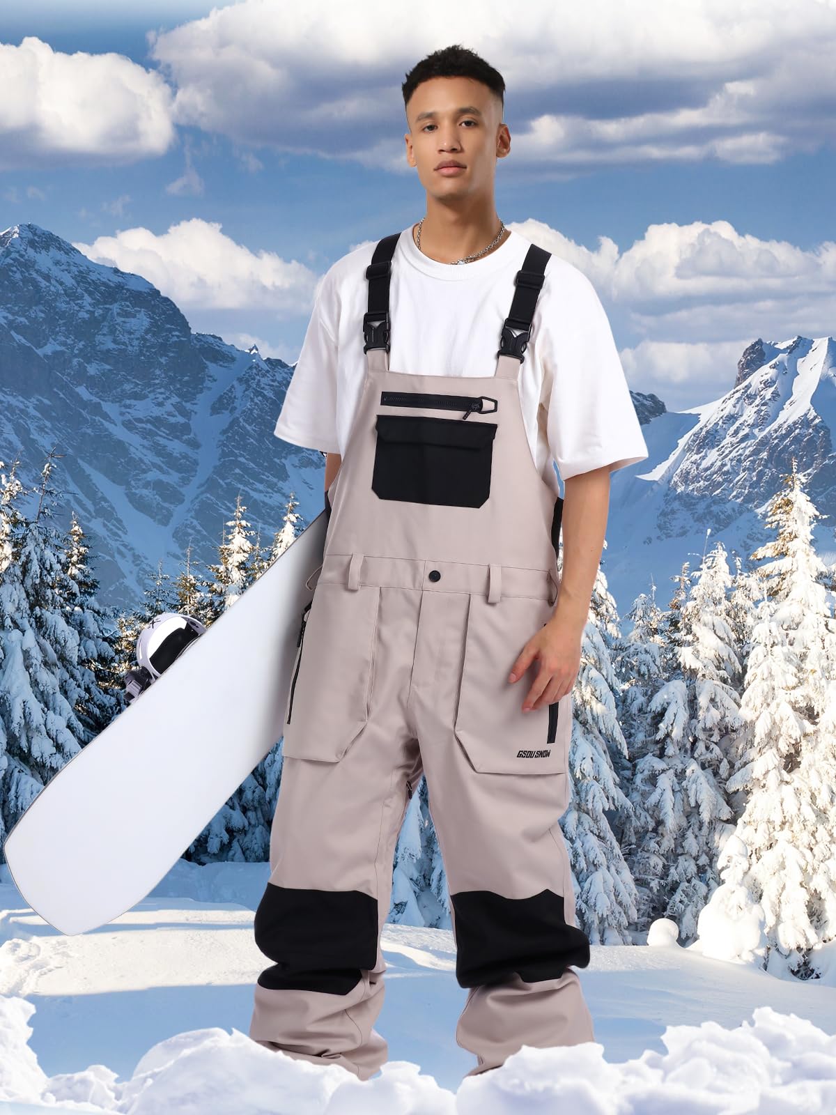 Men's & Women's Insulated Waterproof Snowboard Bibs - Breathable Ski Pants for Winter Sports & Outdoor Activities - Perfect for Snowboarding, Skiing, and Cold Weather Adventures