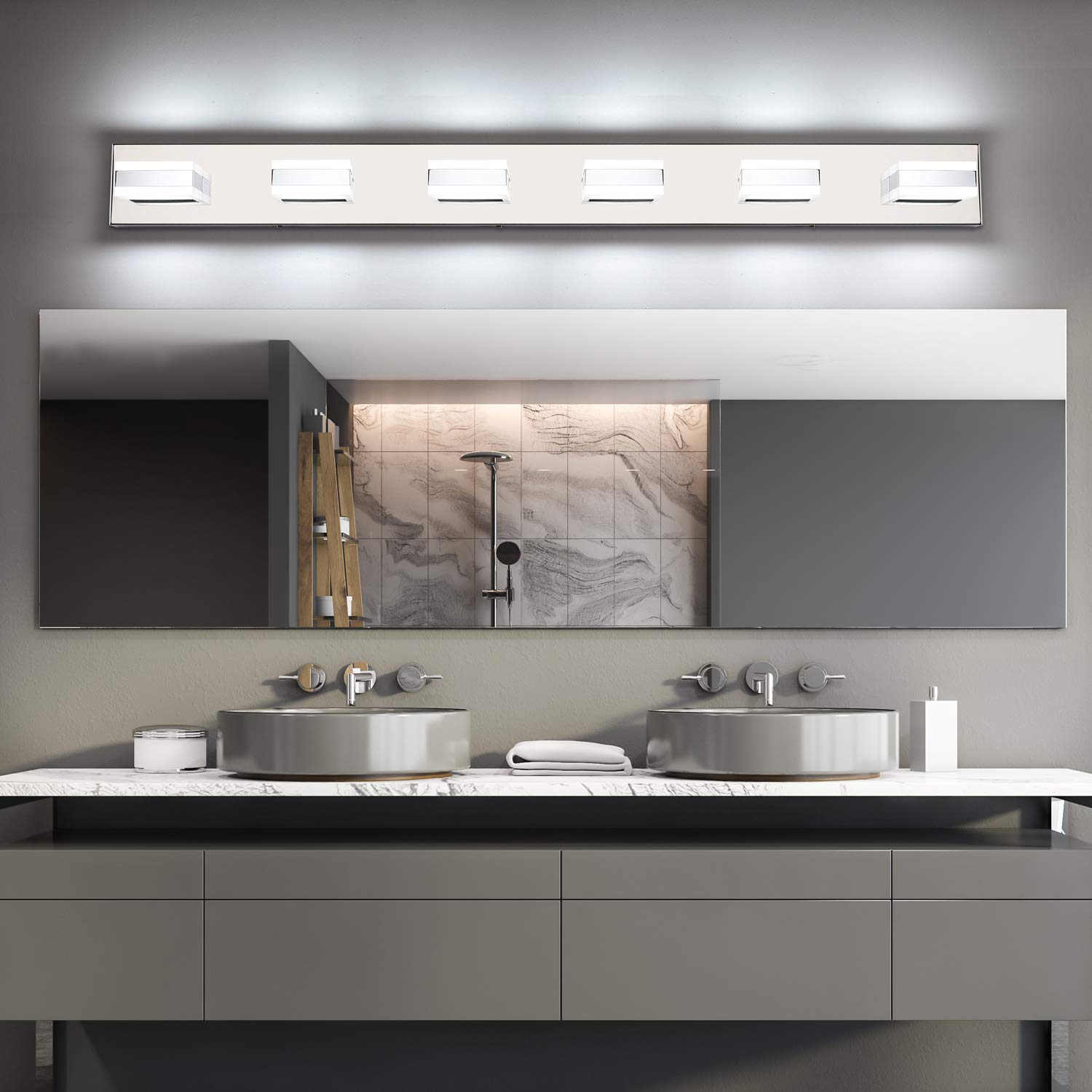 Modern LED Bathroom Vanity Lights - Chrome & Nickel Finish for Mirror Fixture | Perfect for Home & Hotel Bathrooms