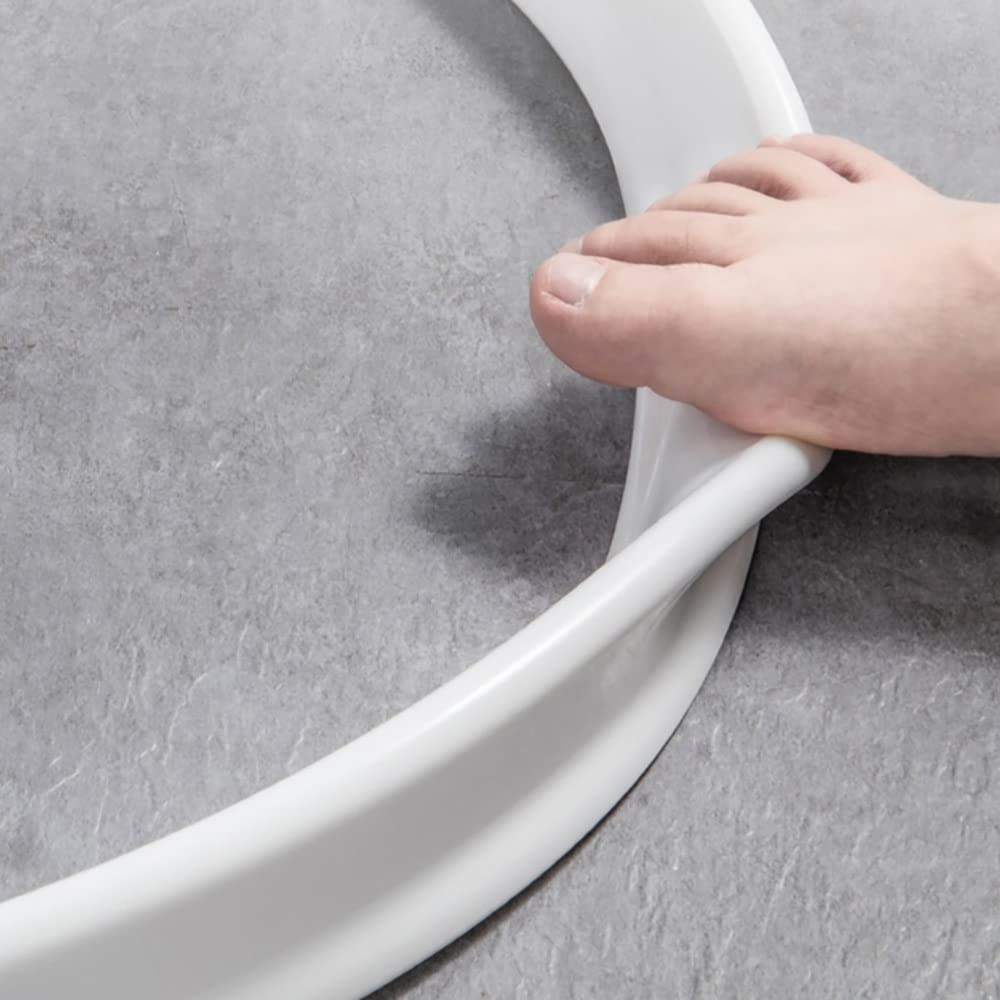 Collapsible Silicone Shower Water Dam Barrier - 60cm/23.6in Rubber Threshold for Wet/Dry Separation - Bathroom & Kitchen Sink Edging Water Retaining Strip - Perfect for Bathroom Safety & Water Containment