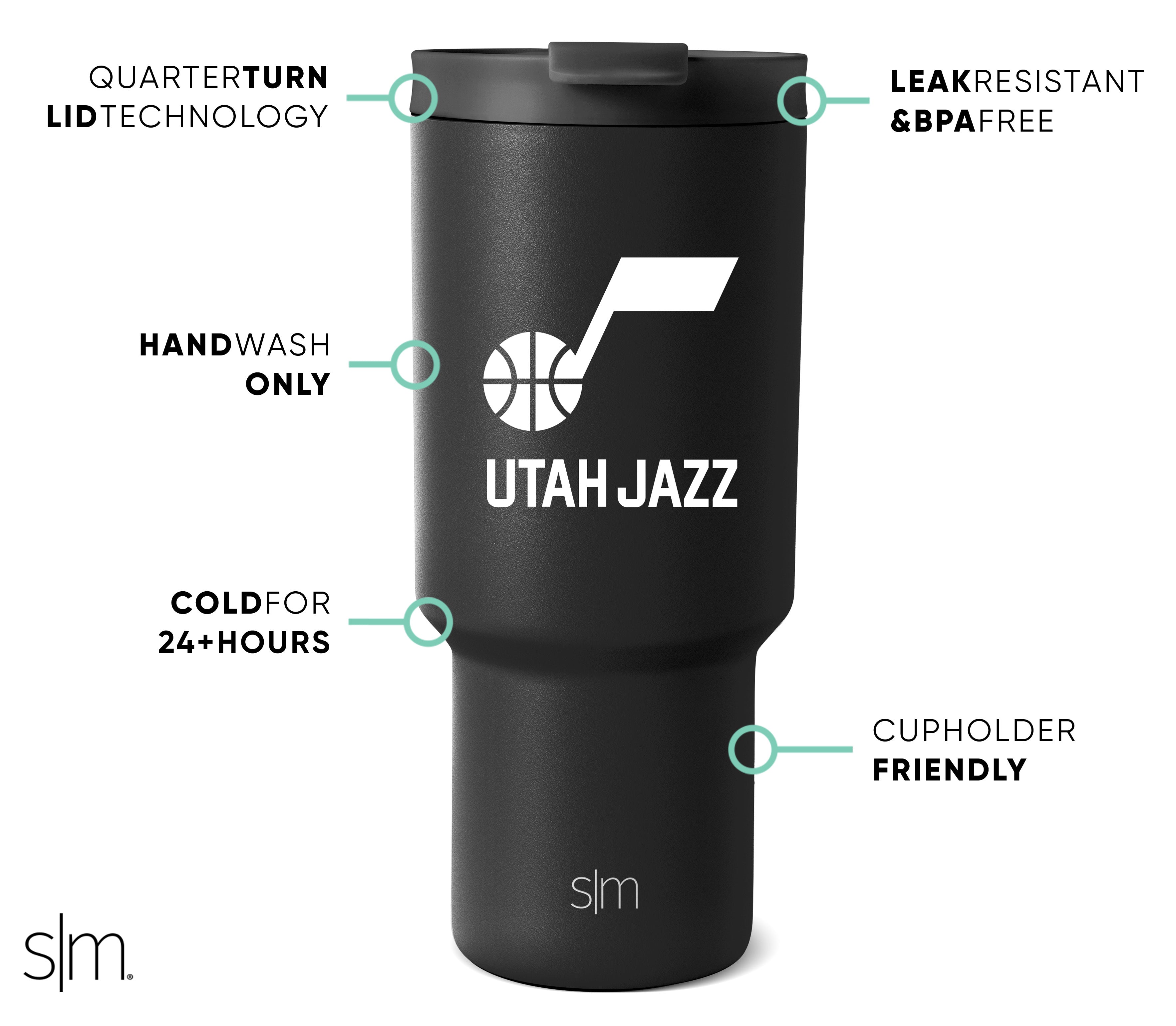 NBA Trek Insulated Tumbler with Flip Lid - 20oz Stainless Steel Water Bottle for Basketball Fans - Perfect for Gym, Work & Outdoor Adventures