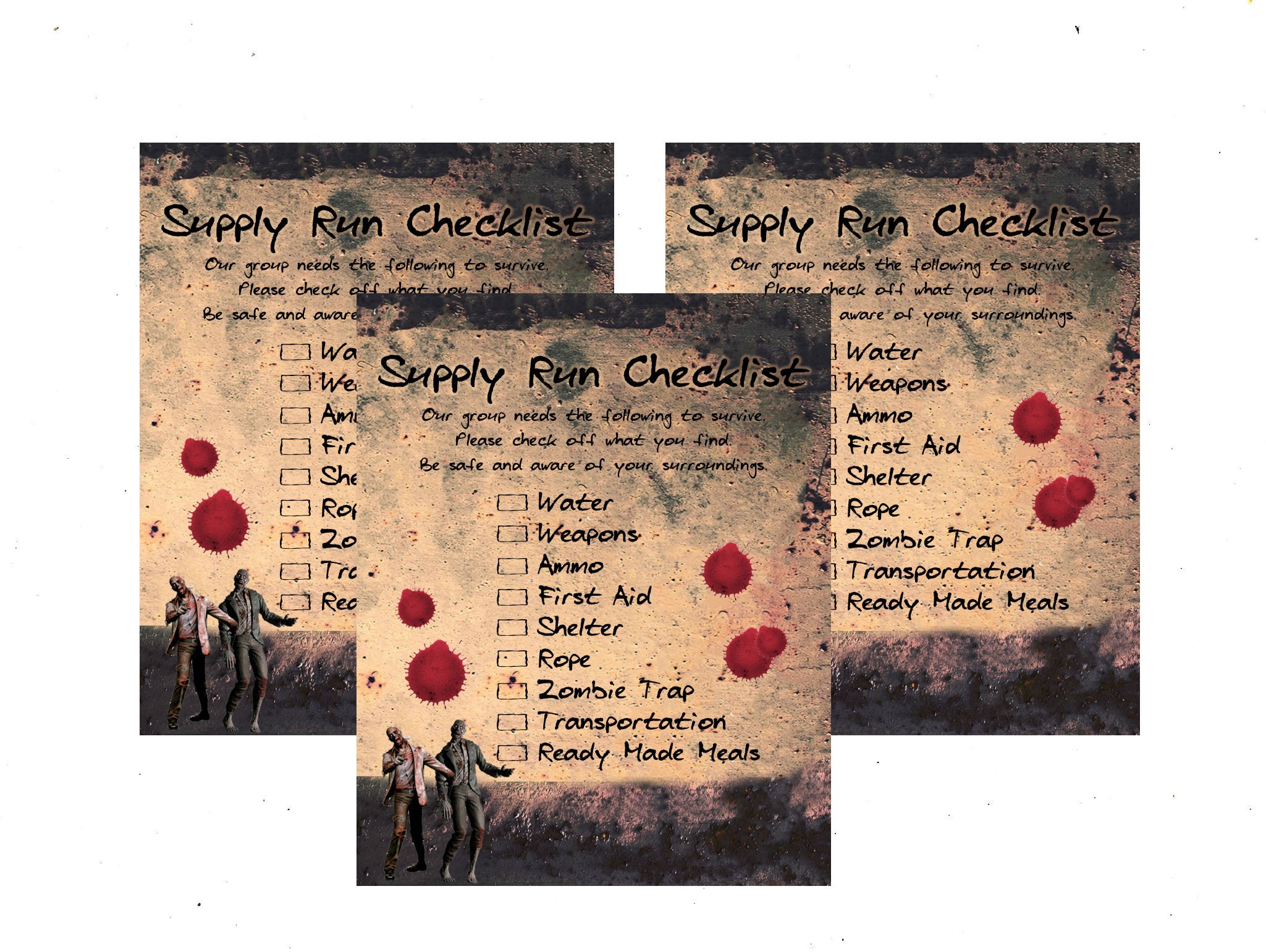 Zombie Party Supplies & Decorations Kit - Scary Halloween Party Decor, Costume Accessories & Scavenger Hunt Game - Perfect for Halloween Parties, Themed Events & Horror Movie Nights