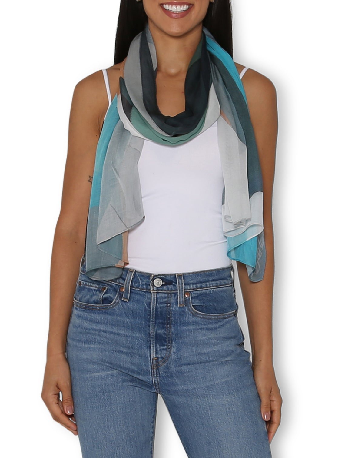 The Artists Label Moon Tide Scarf - Lightweight Womens Fashion Scarf for Everyday Wear, Travel & Gift Giving