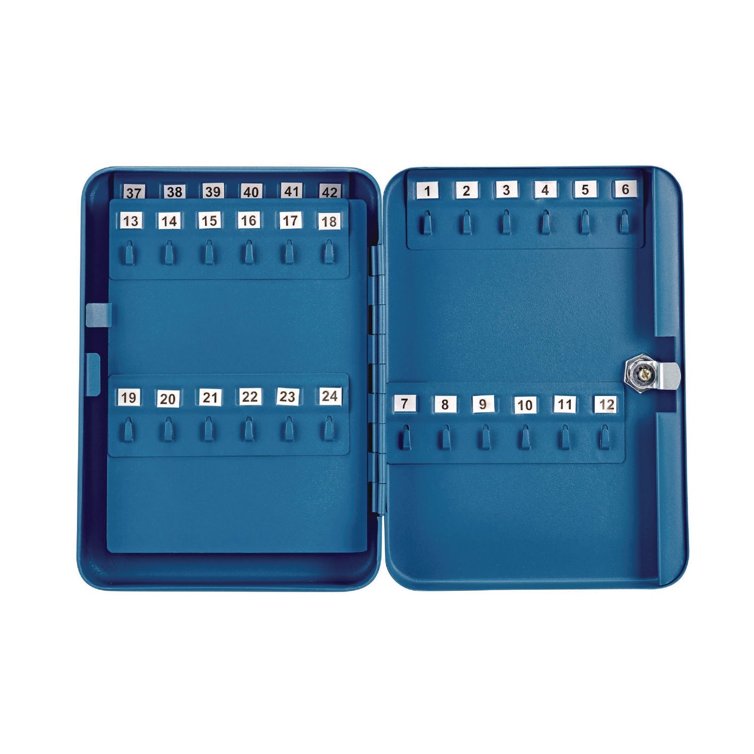 AdirOffice 48-Key Steel Secure Key Cabinet with Key Lock - Stainless Steel 304 Key Storage Box (7.1
