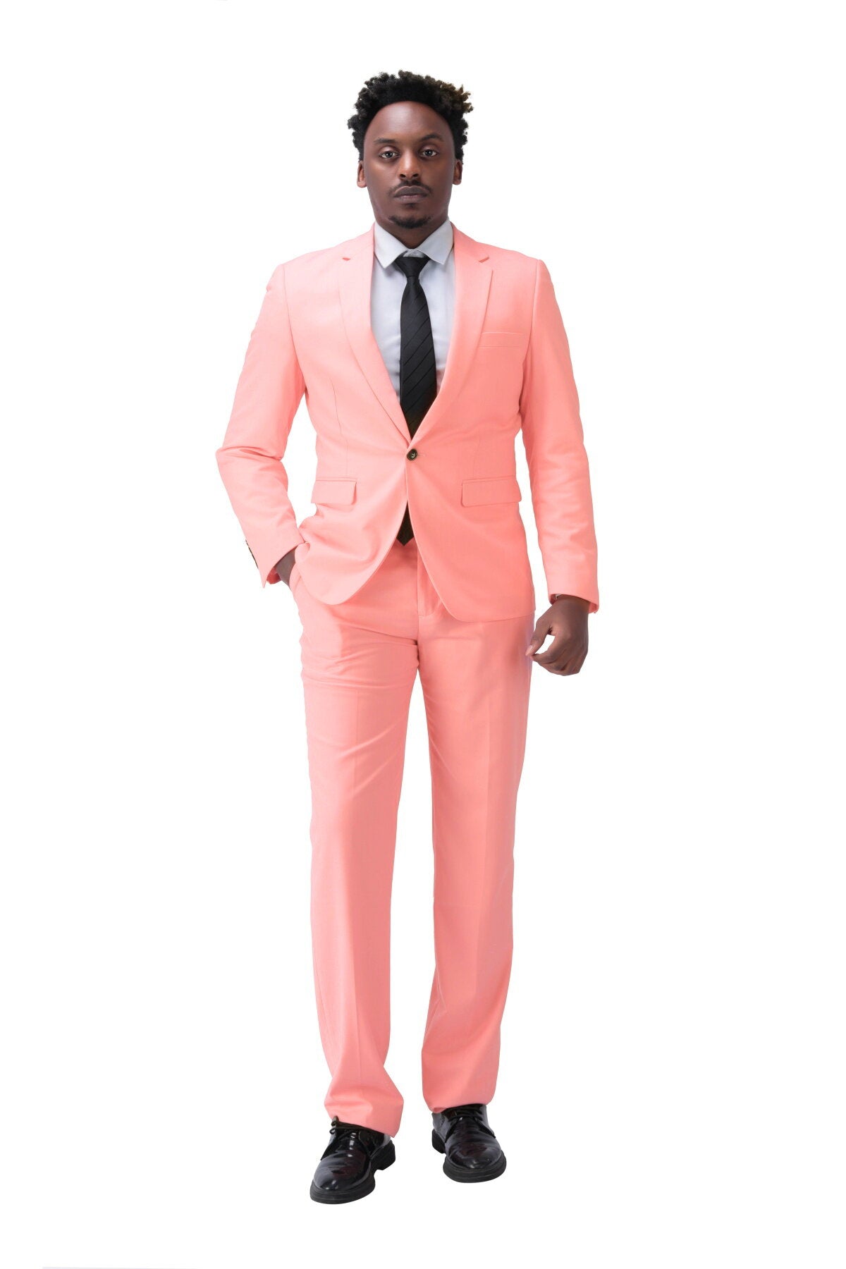 2 Piece Slim Fit Casual Pink Suit for Women - Office Wear & Spring Outfits | Comfortable Blazer & Pants Set for Business & Dating