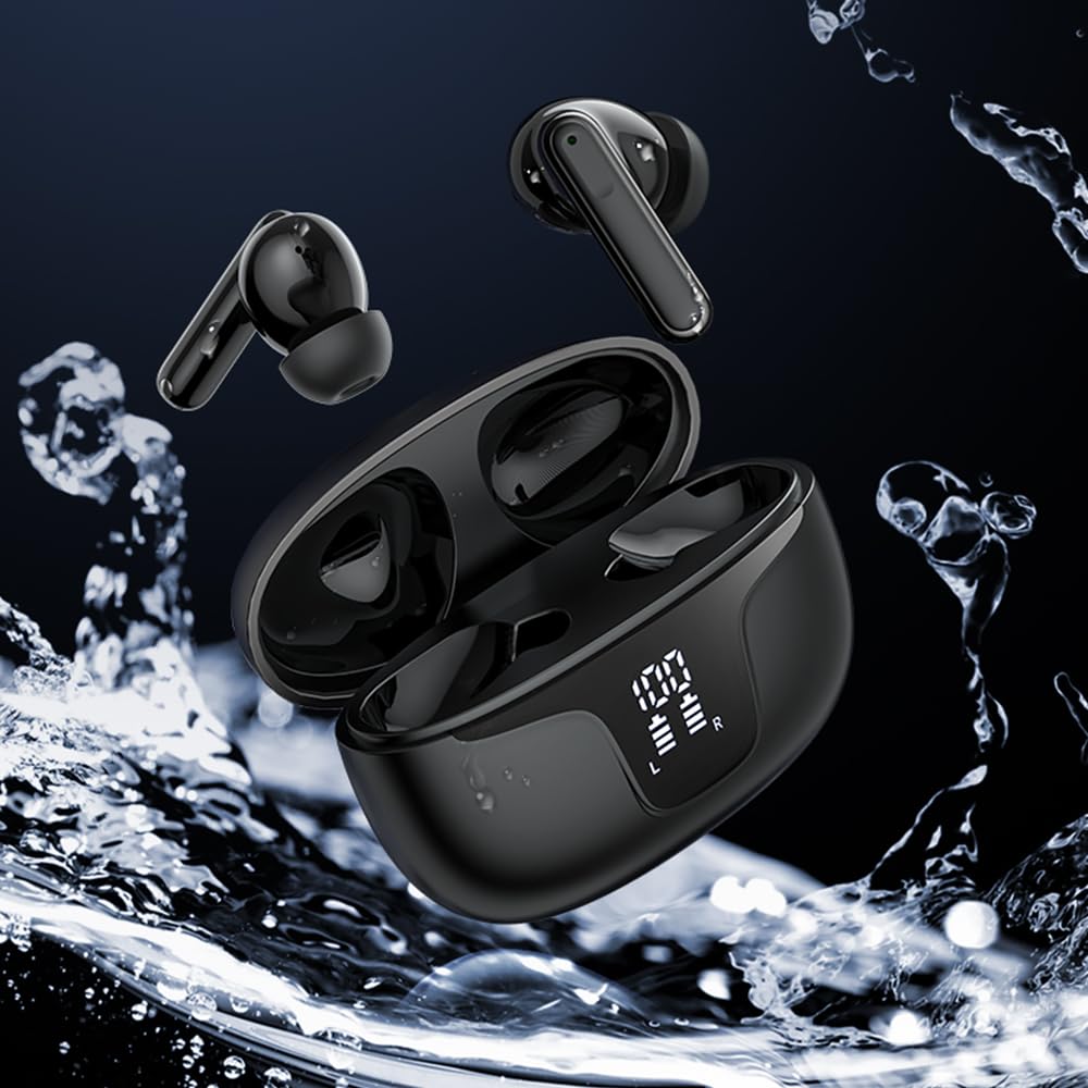 **Helm True Wireless 5+ Earbuds with Advanced ANC, HiFi Sound & Deep Bass – IPX5 Sweatproof, Secure Fit for Sports, Dual Mics, BT5.3 – Perfect for Workouts, Commuting & Travel**