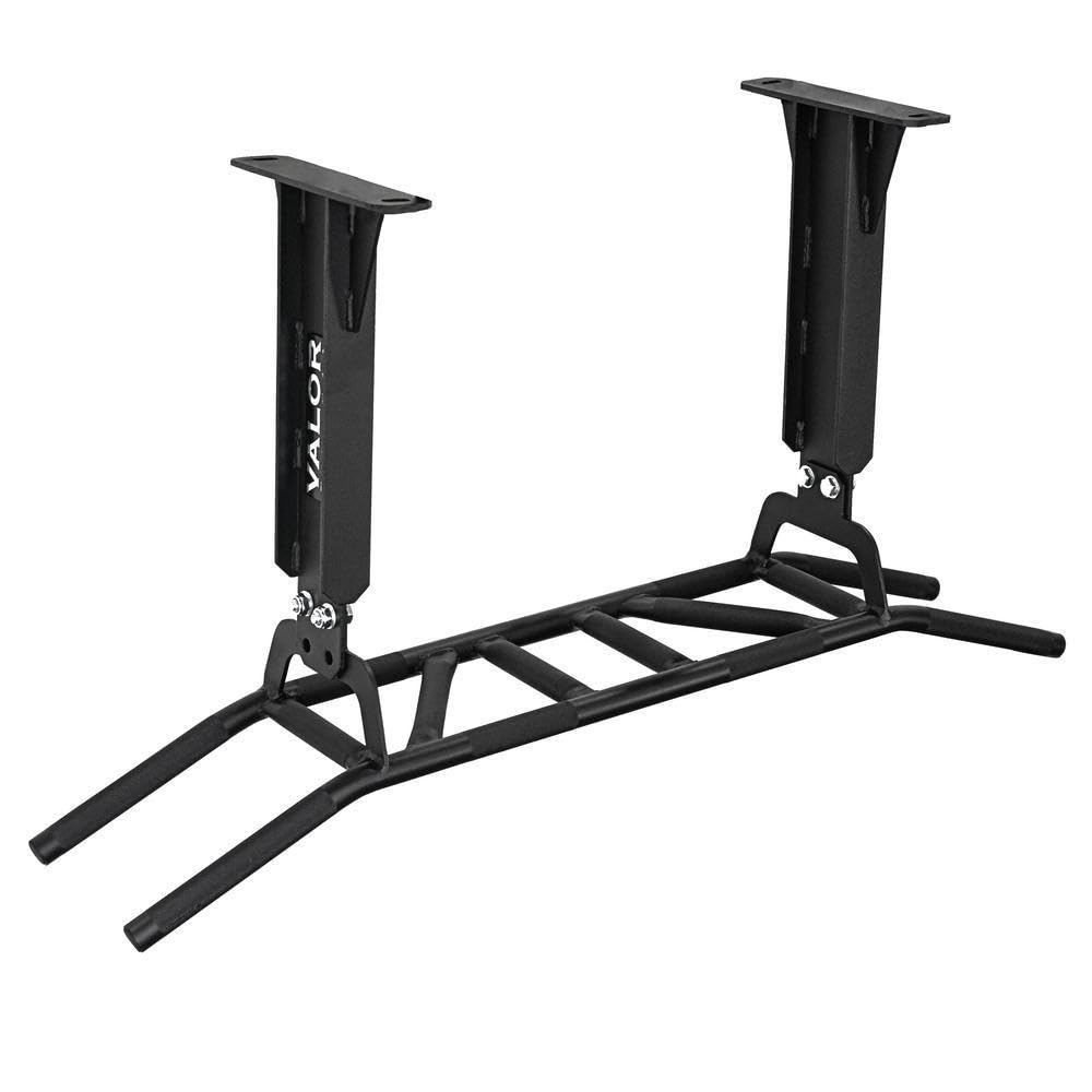 Valor Fitness Multi-Grip Pull Up Bar - Wall & Ceiling Mounted Chin Up Station for Home Gym - Strength Training Equipment for Back, Arms & Shoulders - Perfect for Small Spaces & Home Workouts