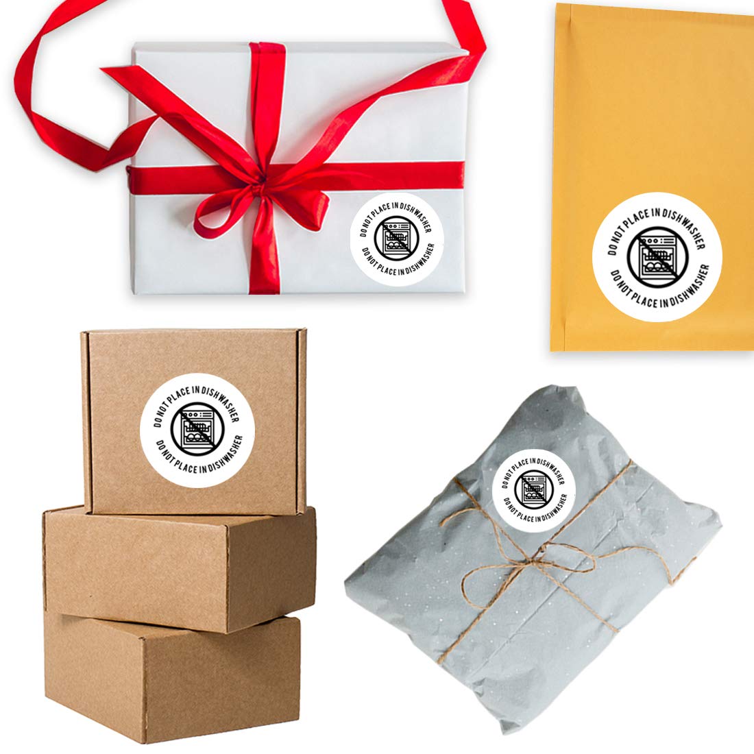 Andaz Press Round Small Business Sticker Labels - 120-Pack Waterproof Labels for Packaging, Shipping & Organizing - Perfect for Jars, Envelopes, Retail Products & DIY Crafts