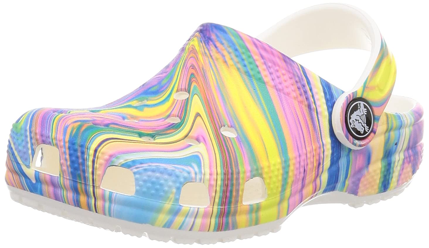 Crocs Unisex Kids Classic Tie-Dye Graphic Clogs | Comfortable Water Shoes for Toddlers & Little Big Kids | Perfect for Beach, Pool & Outdoor Play