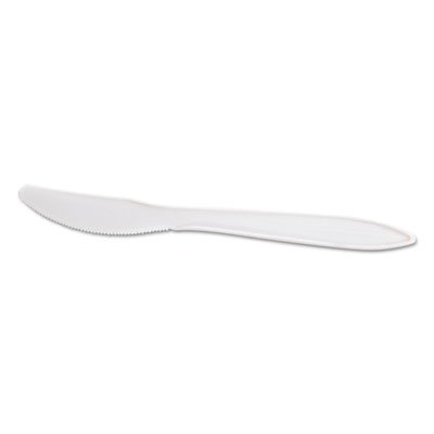 Premium White Wrapped Mediumweight Cutlery Set - 6 1/4