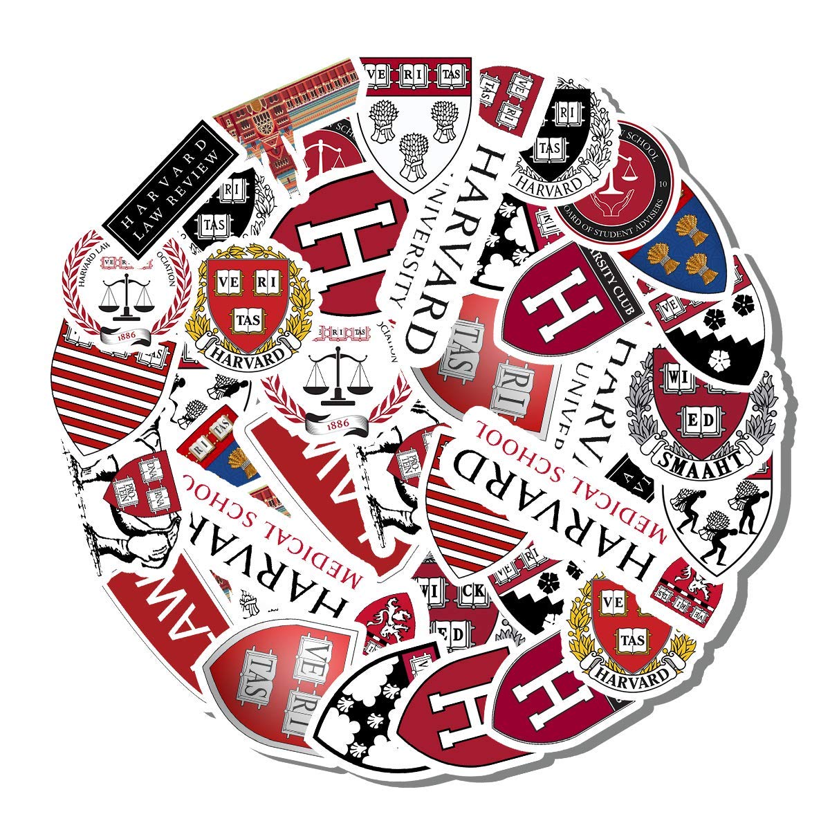 20 PCS Harvard Aesthetic Law Stickers - Colorful Vinyl Waterproof Decals for Water Bottles, Laptops, Scrapbooking, Luggage, Skateboards | Perfect for School, Office, Travel & DIY Projects