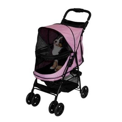 Happy Trails No-Zip Pet Stroller for Small Dogs & Cats - Lightweight, Foldable & Easy to Maneuver - Perfect for Outdoor Walks, Vet Visits & Shopping Trips
