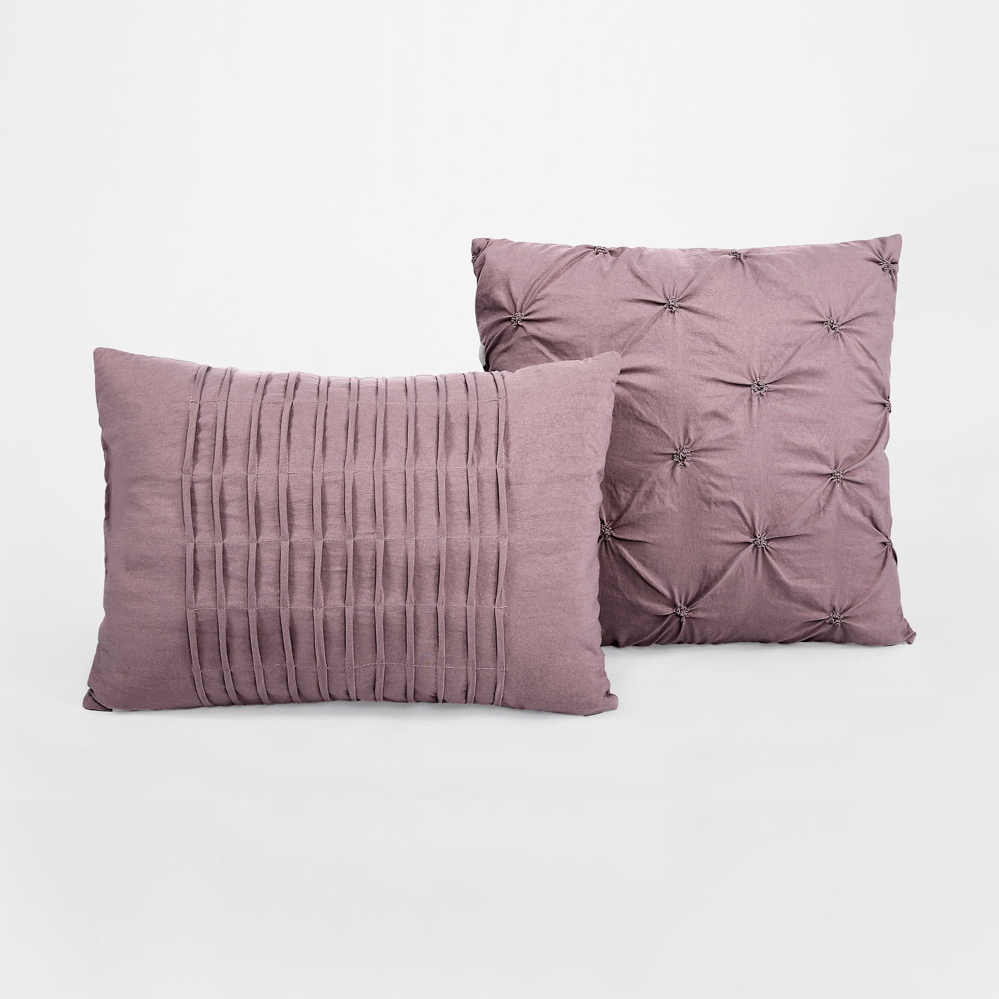 Ravello Pintuck 5-Piece Comforter Set - Queen Size Bedding with Pillow Shams - Luxury Soft Microfiber for Cozy Bedroom Decor