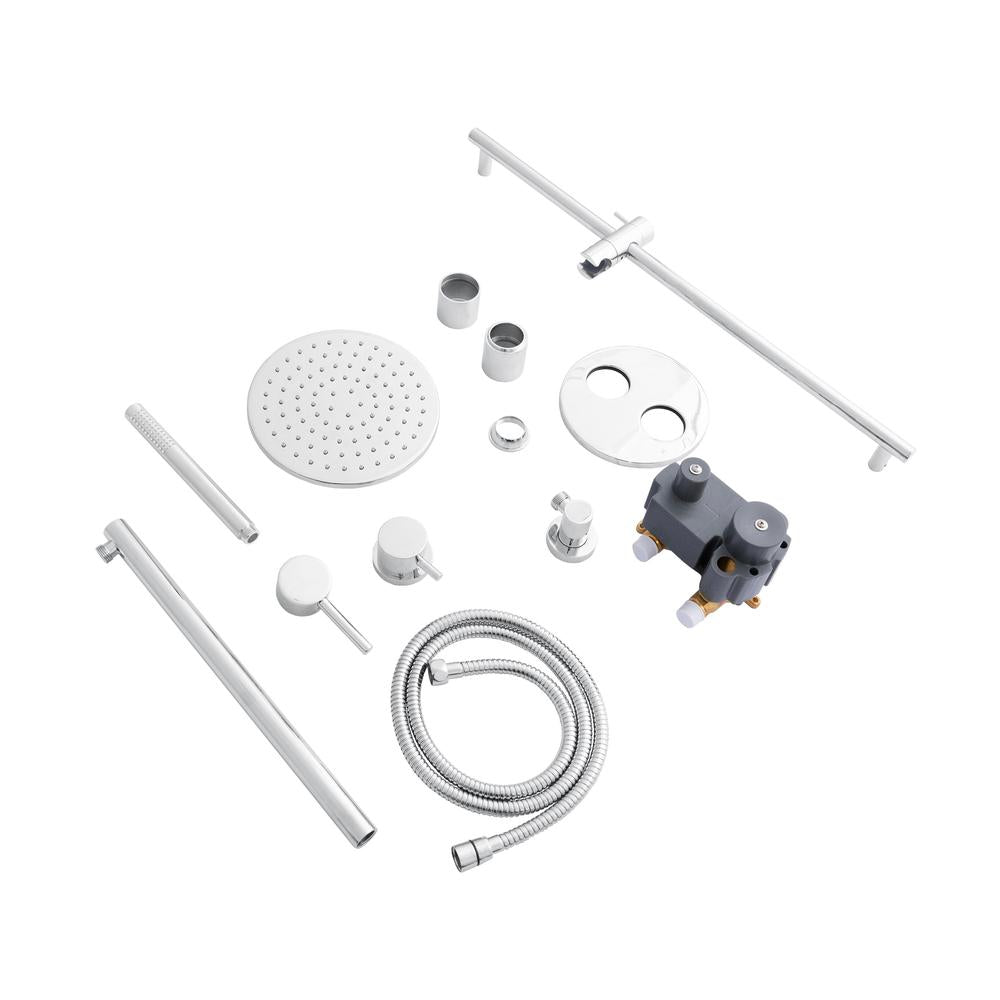 ZLINE El Dorado Rainfall Shower System in Chrome - Luxury Bathroom Fixture with Adjustable Showerhead for Spa-Like Experience (Perfect for Master Bathrooms & Modern Home Renovations)