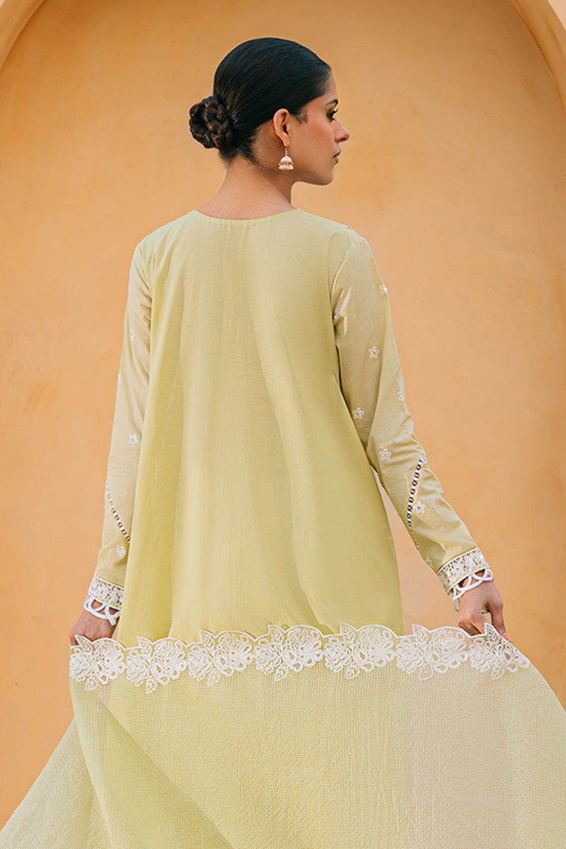 Lime Whisper 2-Piece Set - Stylish Shirt & Dupatta Combo for Women | Perfect for Festivals, Weddings & Special Occasions